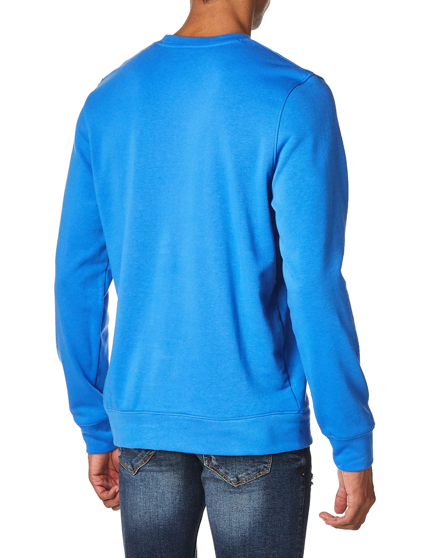 Under Armour Men's Rival Terry Long Crew Neck T-Shirt, Victory Blue (474)/Onyx White, Medium