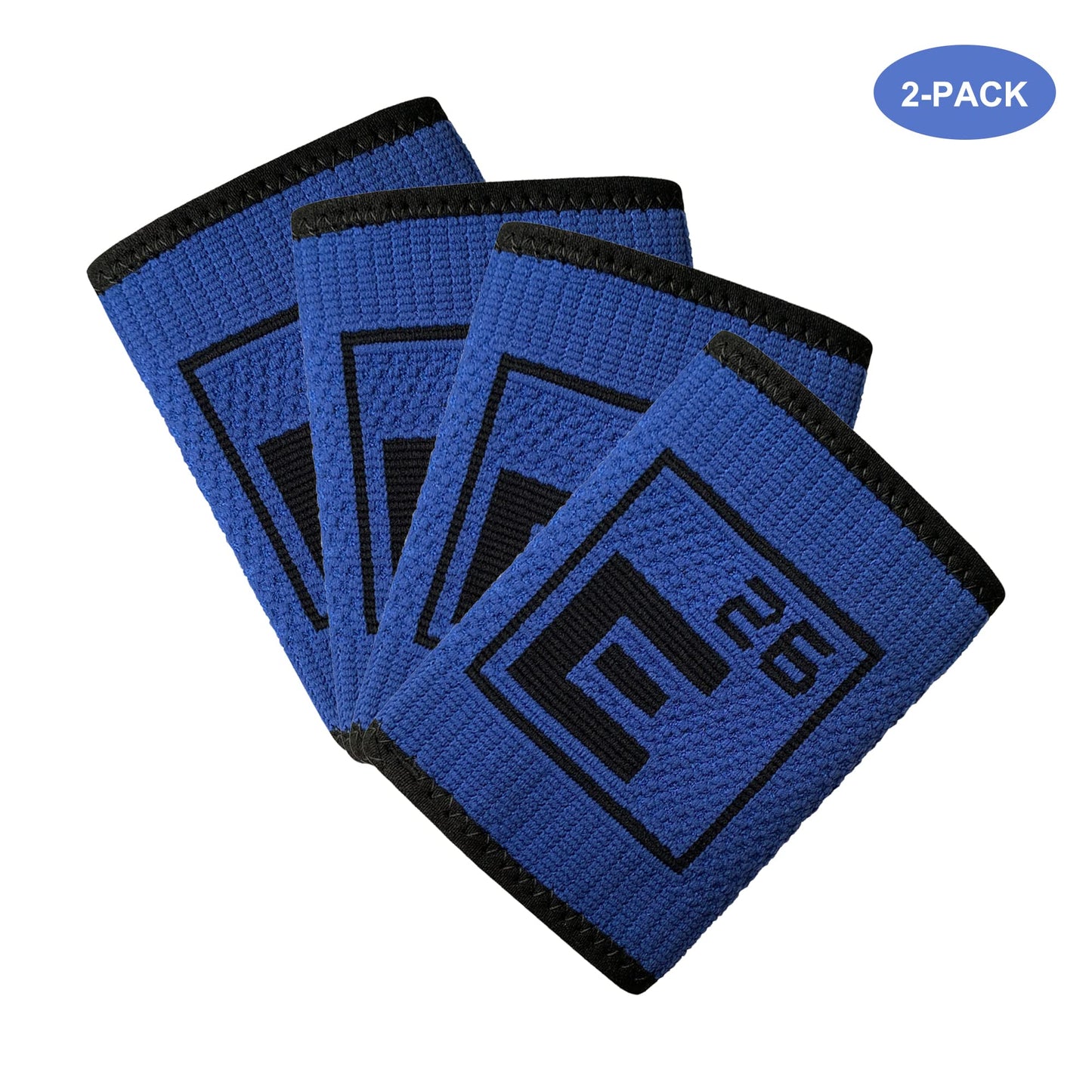 Element 26 Sweat Wicking Wrist Bands (4 Pack), Blue, Medium - Sweat Bands for Wrists - Sweat Bands for Cross Training, Weightlifting, Functional Fitness, WODs, Sports