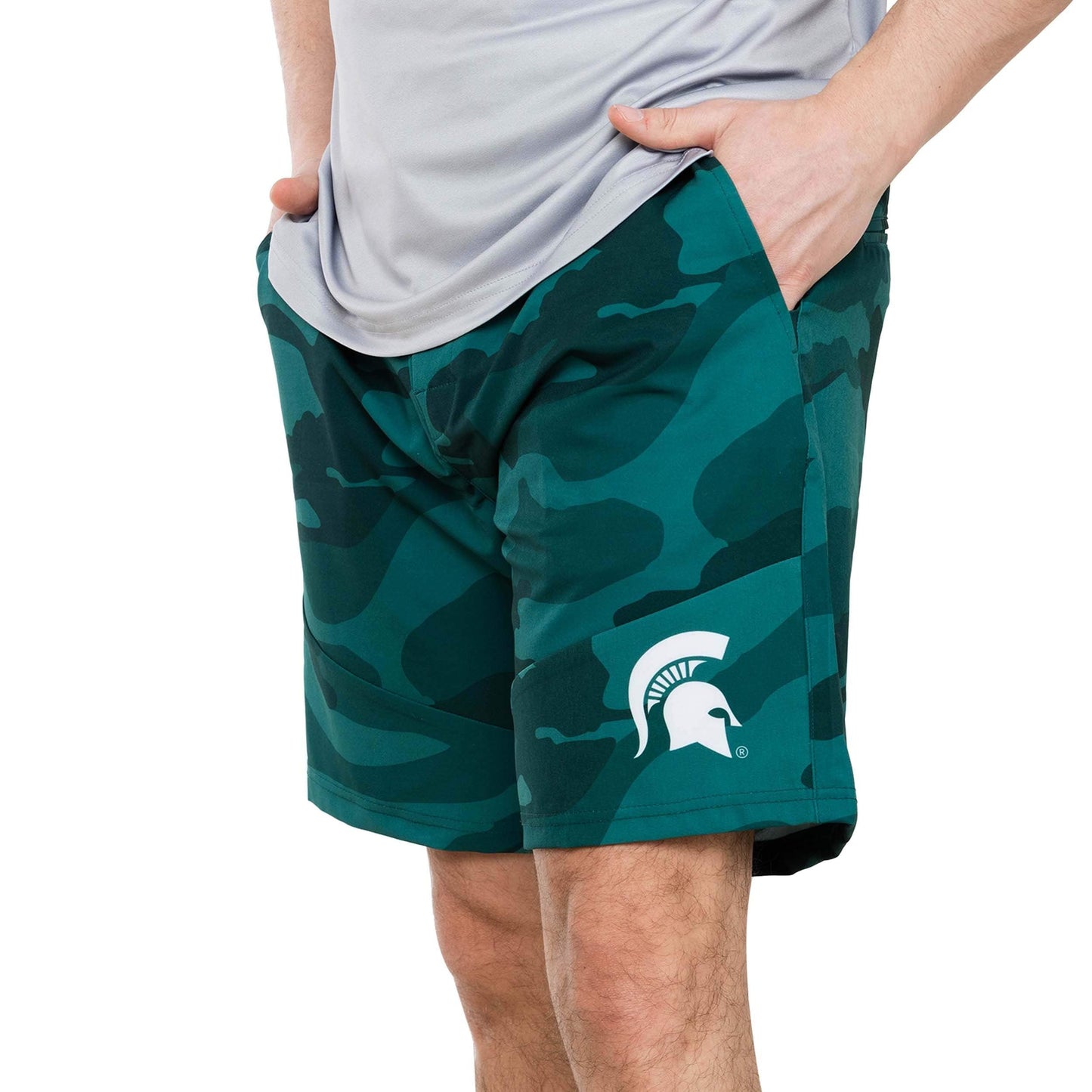 FOCO Michigan State Spartans NCAA Mens Nightcap Camo Walking Shorts - S