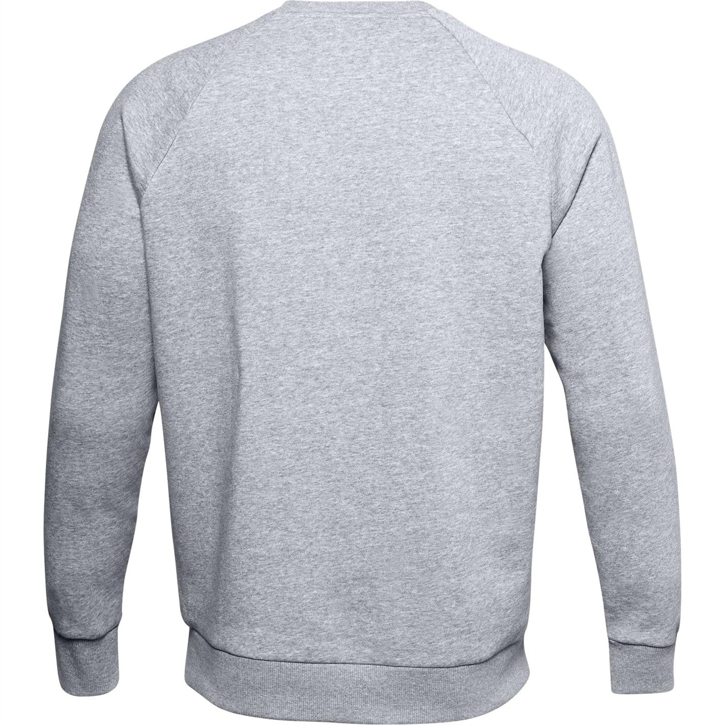 Under Armour Mens Rival Fleece Crew T-Shirt , Mod Gray Light Heather (011)/Onyx White , Medium
