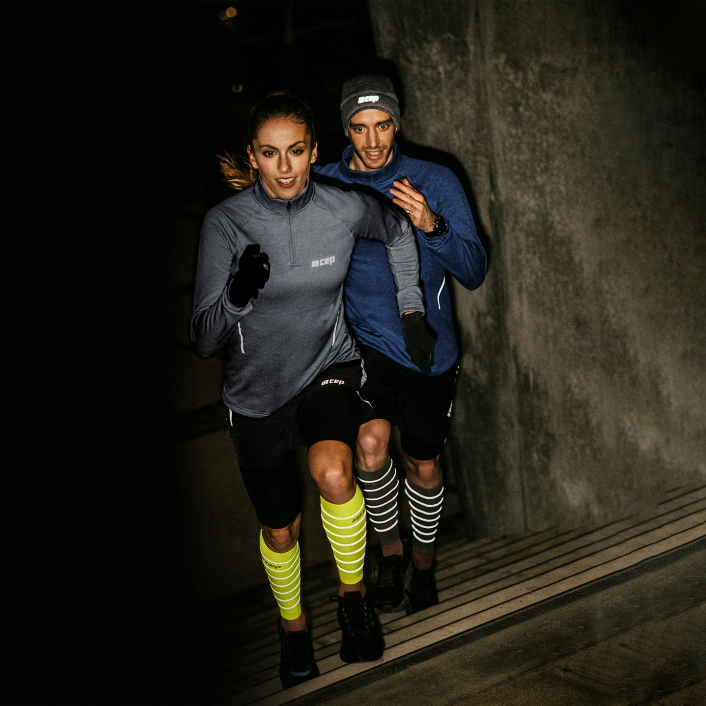 CEP Reflective Calf Sleeves, Neon Yellow, Men, IV