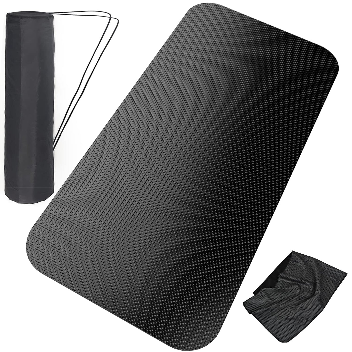 Exercise Equipment Mat - Treadmill Mat, Stationary Bike Mat, Exercise Mat, Gym Equipment Waterproof Mat, Jump Rope Mat Use On Hardwood Floors and Carpet Protection (Medium - 60" X 30")