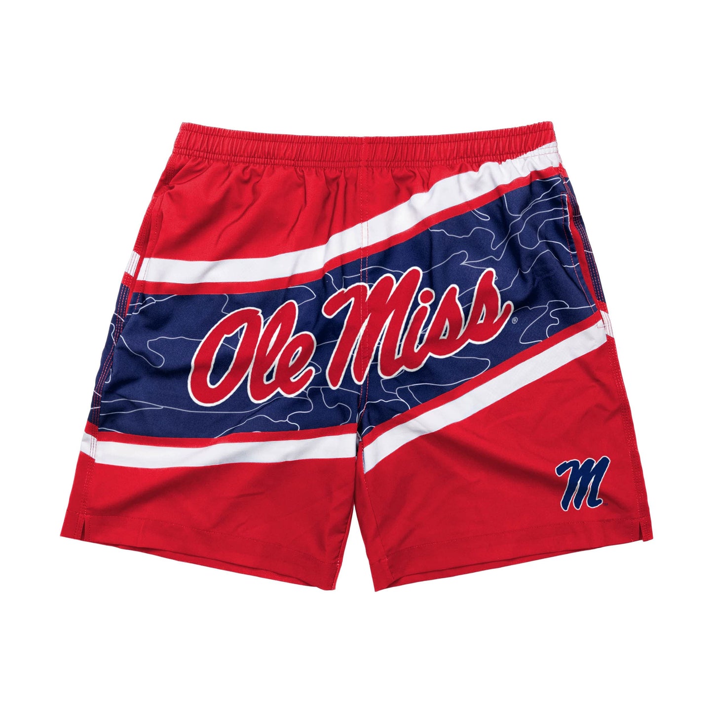 FOCO NCAA Ole Miss Rebels Mens Big Wordmark Swim Suit TrunksBig Wordmark Swim Suit Trunks, Team Color, XL