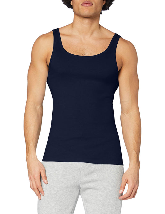 Calida Men's Twisted Cotton Athletic Shirt, 12010, Admiral, M