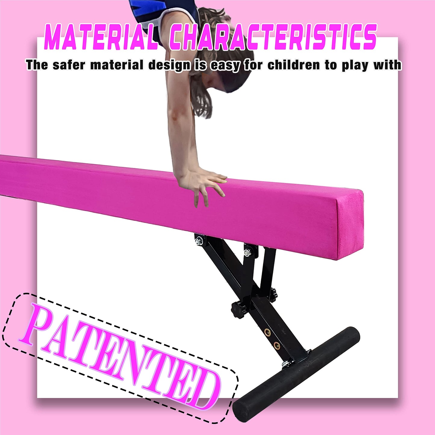 Seliyoo Adjustable Balance Beam,8FT gymnasitcs Beam, Balance Beam for Kids Ages 3-20,high and Lower Floor Beam,Gym Equipment for All Skills Practice at Home