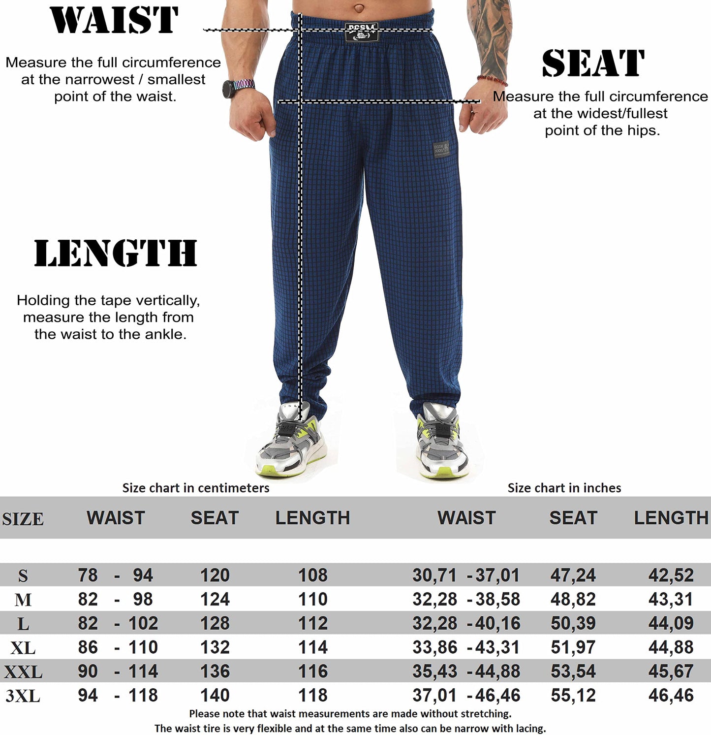 BIG SAM SPORTSWEAR COMPANY Men's Sweatpants with Pockets, Comfort Design Gym Active Pants (M, Blue)