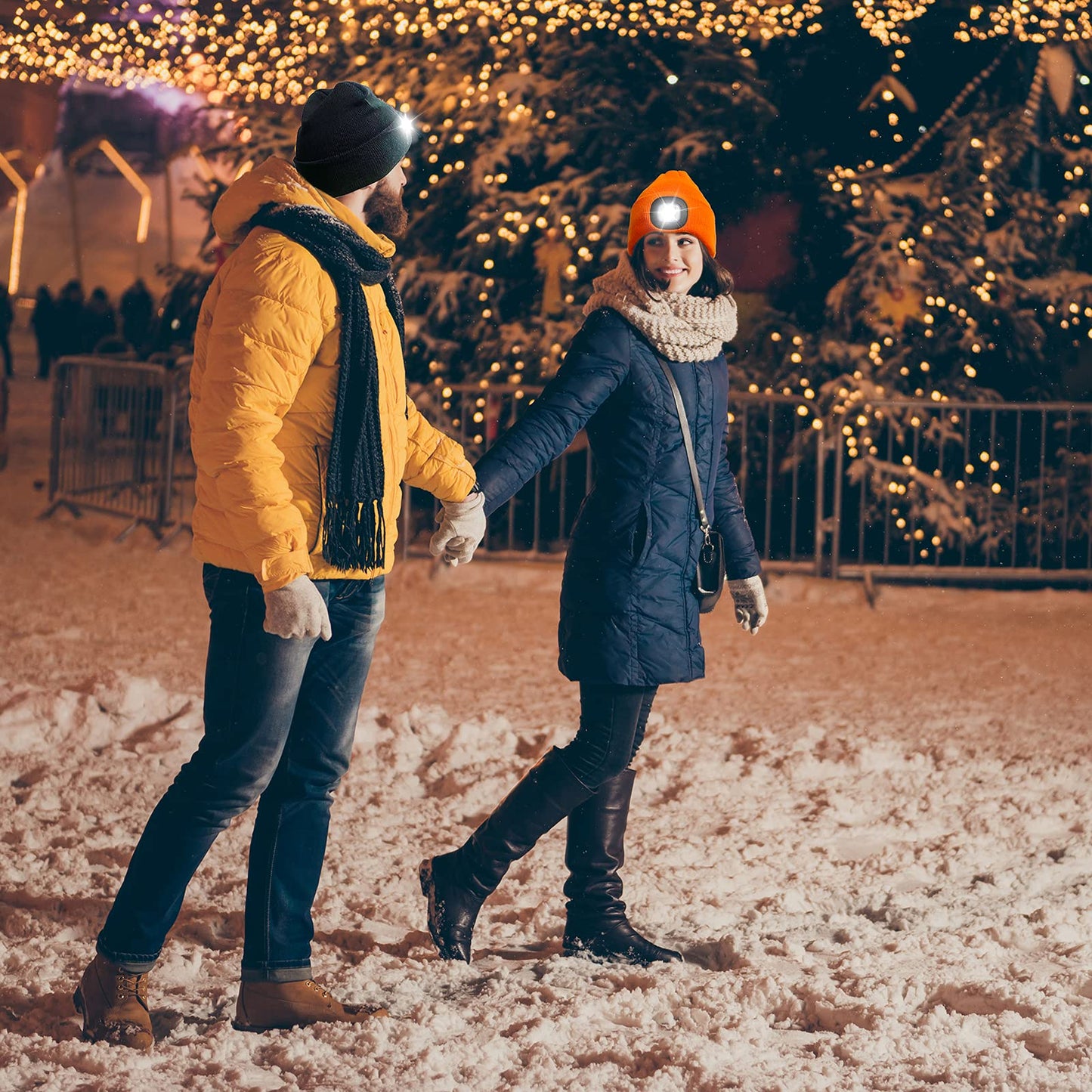 Ocatoma Gifts for Men,LED Unisex Beanie Warm Hat with Light Gift Idea for Dad,Father,Boyfriend,Mechanic,Stocking Stuffers Black