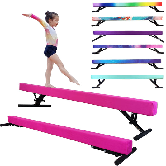 Seliyoo Adjustable Balance Beam,8FT gymnasitcs Beam, Balance Beam for Kids Ages 3-20,high and Lower Floor Beam,Gym Equipment for All Skills Practice at Home