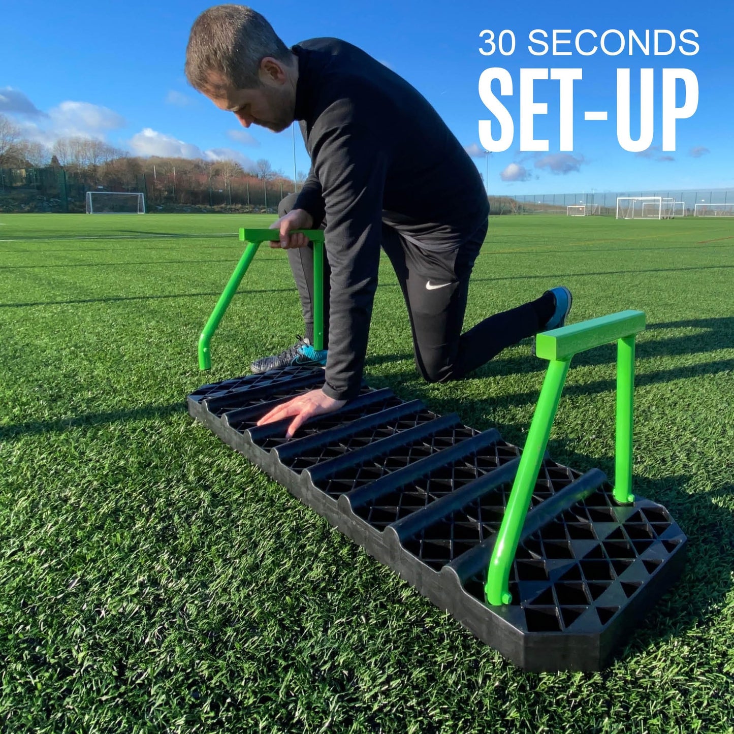 QUICKPLAY Replay Station Soccer Rebound Board - Portable Dual Surface Soccer Rebounder with Adjustable Angle - Soccer Training Equipment for Control, Passing Practice (Replay Station XL)