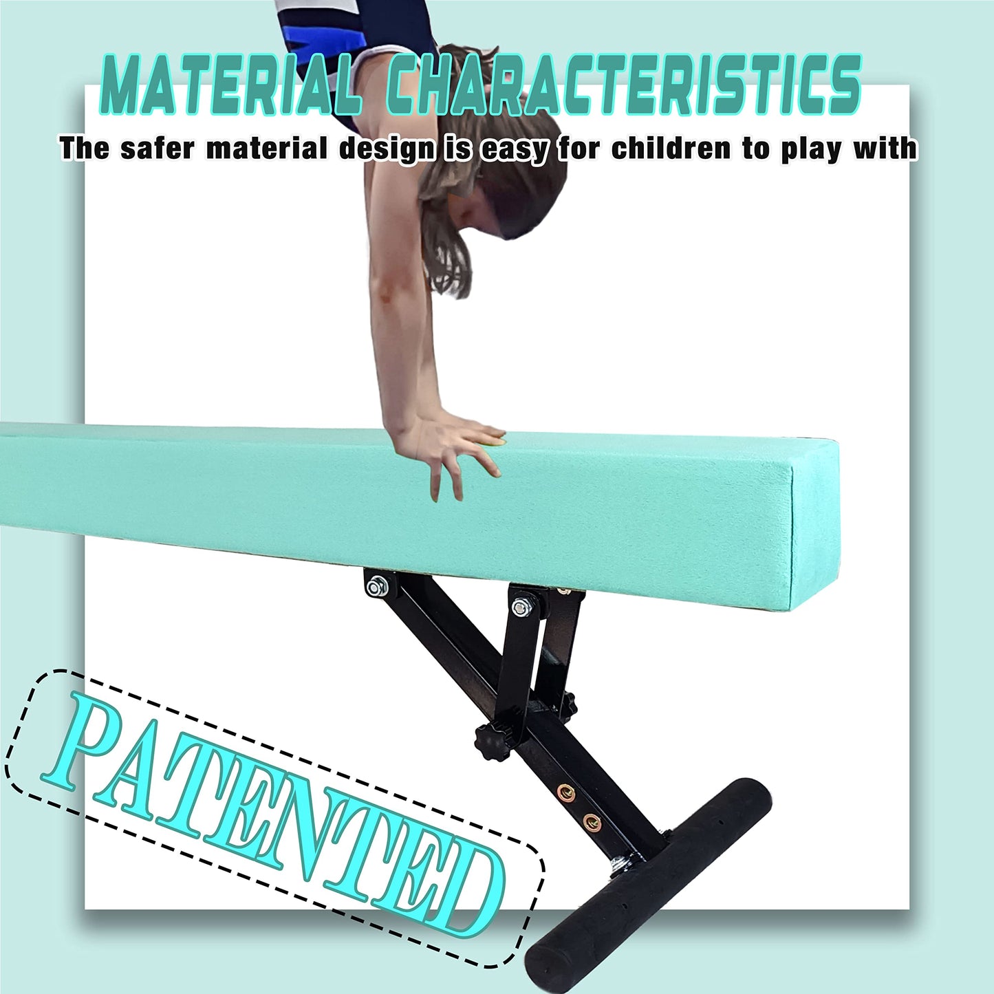 Seliyoo Adjustable Balance Beam,8FT gymnasitcs Beam, Balance Beam for Kids Ages 3-20,high and Lower Floor Beam,Gym Equipment for All Skills Practice at Home