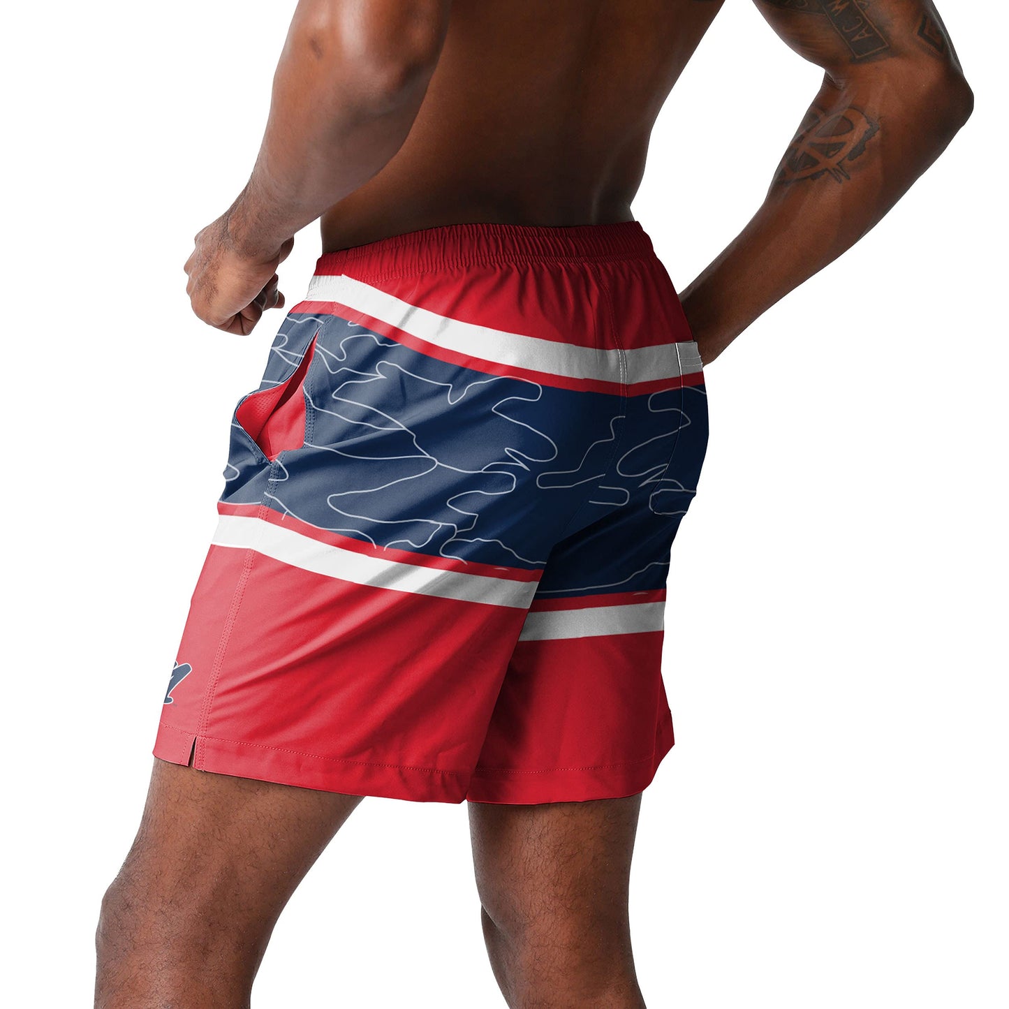 FOCO NCAA Ole Miss Rebels Mens Big Wordmark Swim Suit TrunksBig Wordmark Swim Suit Trunks, Team Color, XL