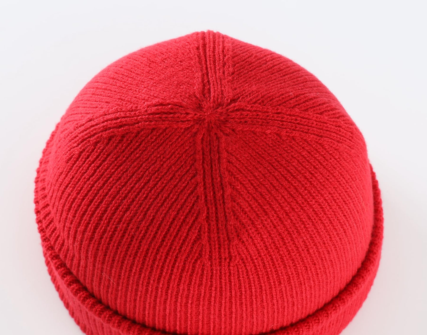 Home Prefer Mens Winter Hats Thick Knit Cuff Beanie Cap Warm Stocking Beanie Hat Classic Red