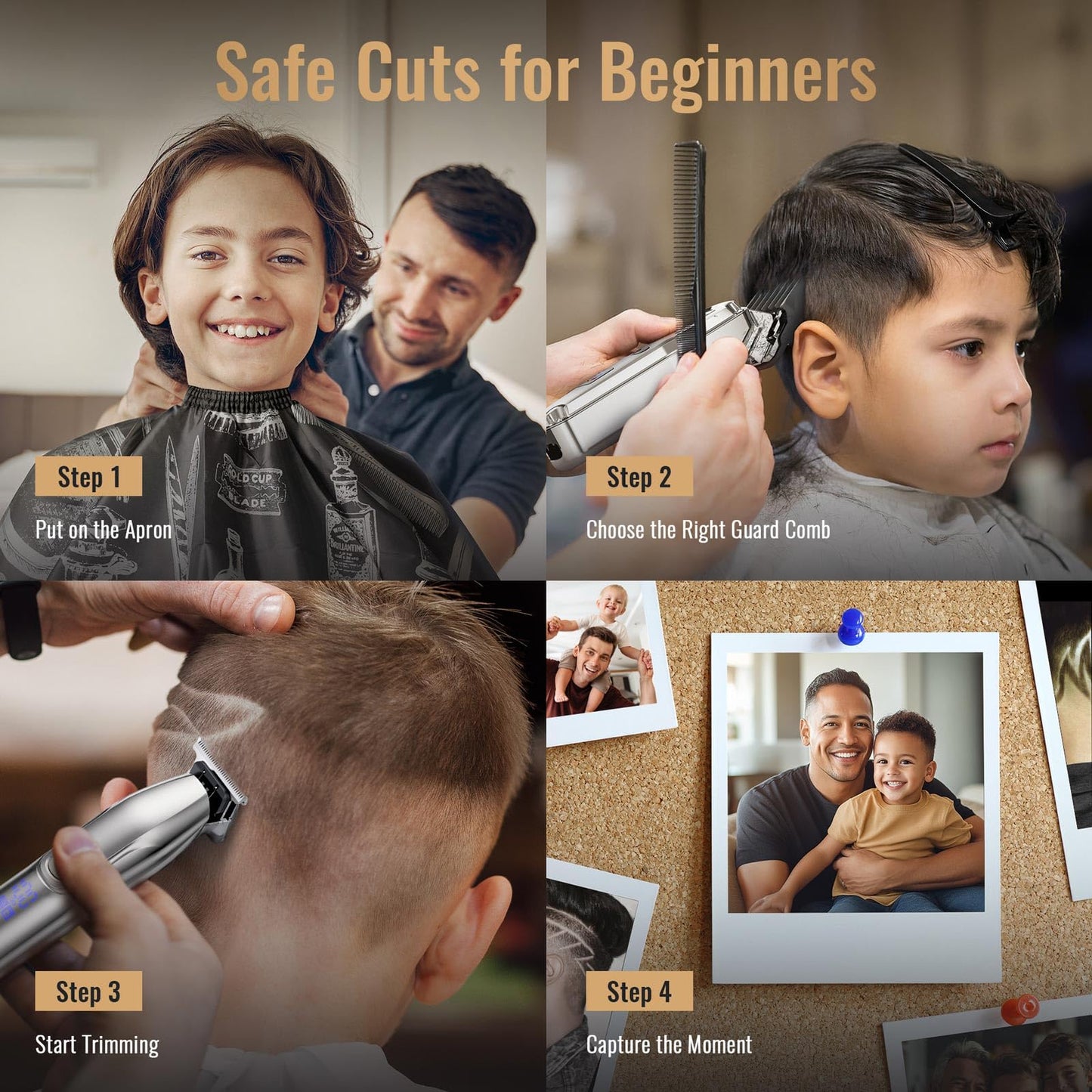 Jack & Rose Clippers and Trimmers Set, Cordless Hair Clippers for Men, Barber Clippers Set