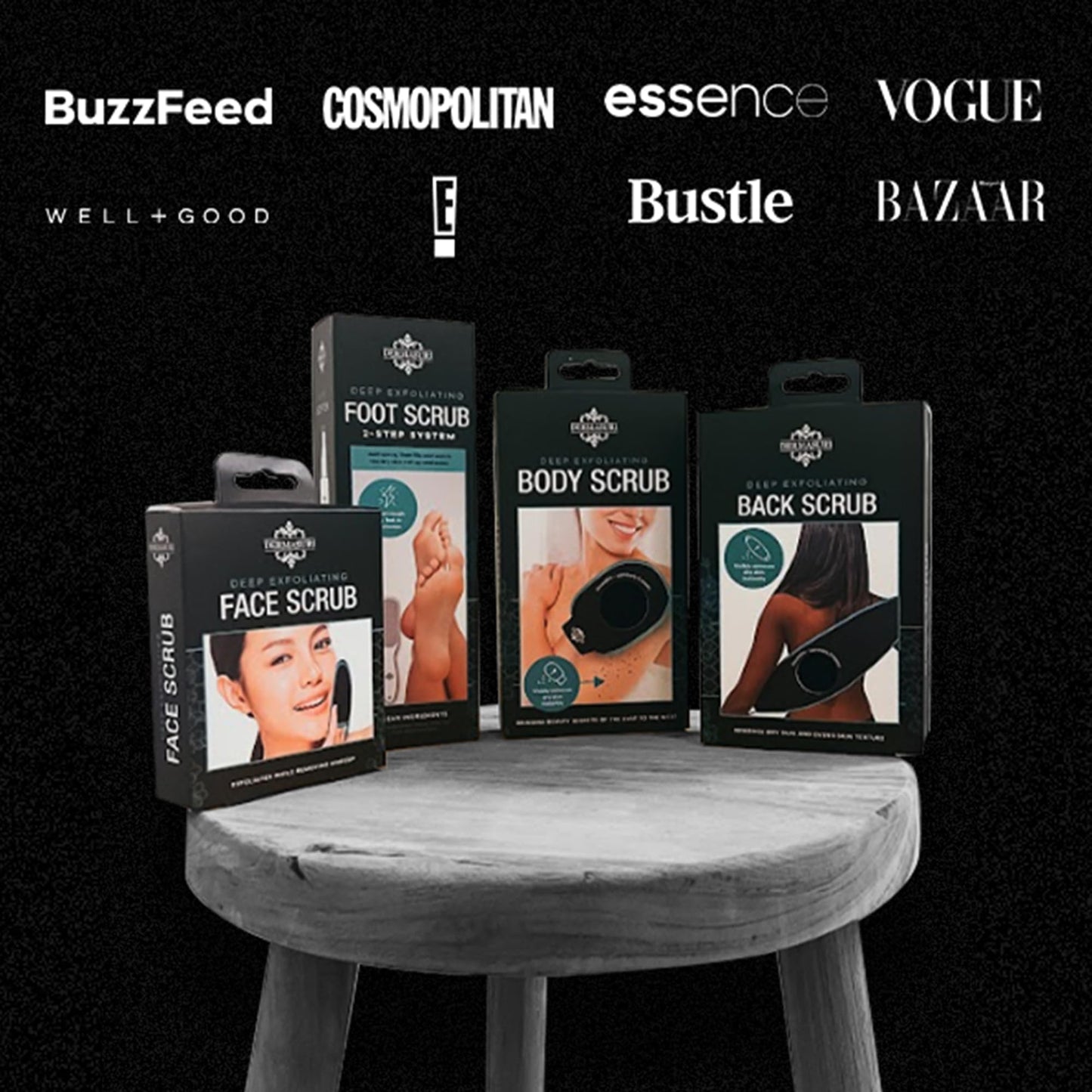 Dermasuri Deep Exfoliating Glove - Polishing Mitt Body Scrubber - Korean Skin Cleaner Exfoliator & Dead Skin Buffing Treatment - Keratosis Pilaris Scrub Remover- Shower Skincare (1 Pack)