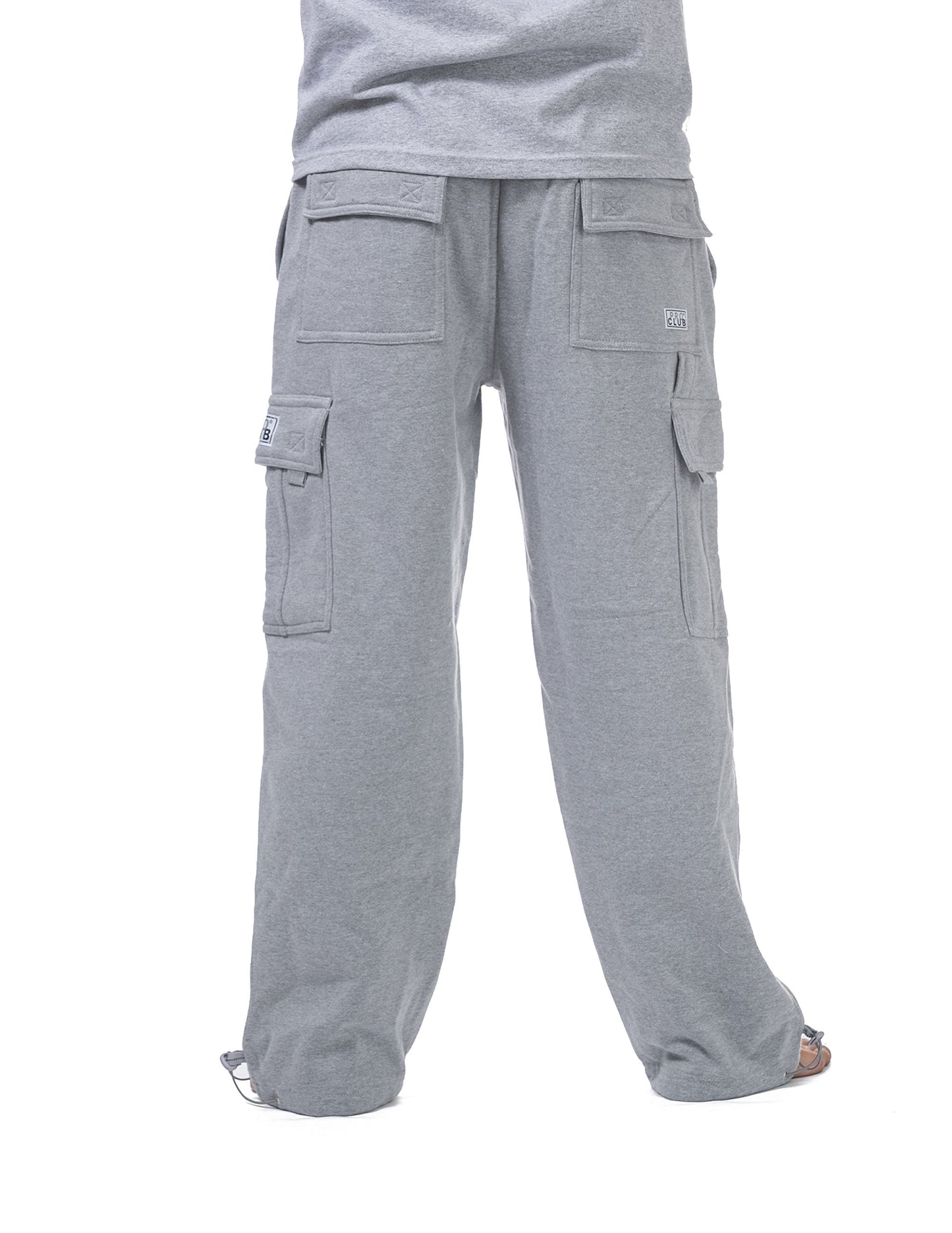 Pro Club Men's Heavyweight Fleece Cargo Pants, Heather Gray, 2X-Large