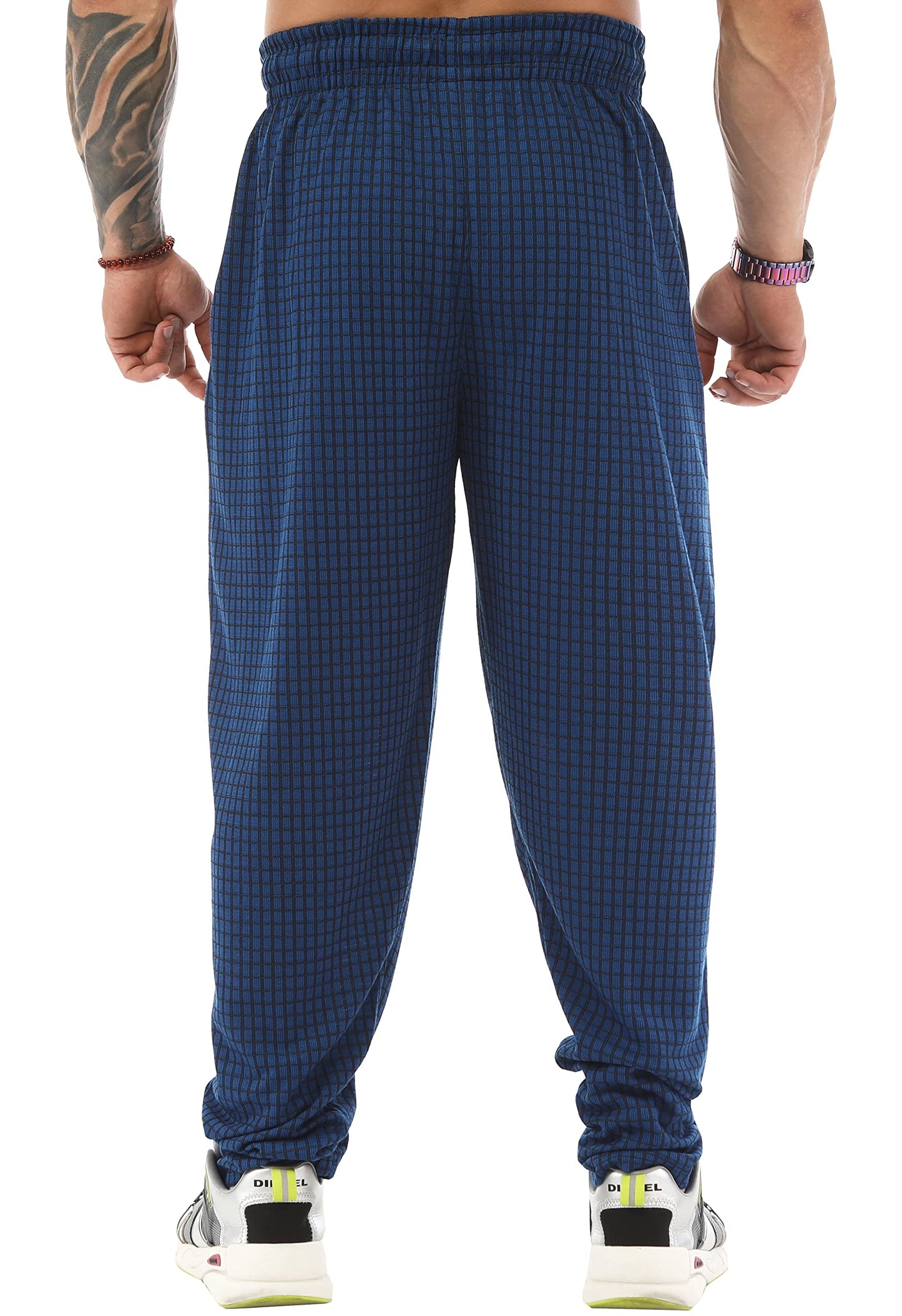 BIG SAM SPORTSWEAR COMPANY Men's Sweatpants with Pockets, Comfort Design Gym Active Pants (M, Blue)
