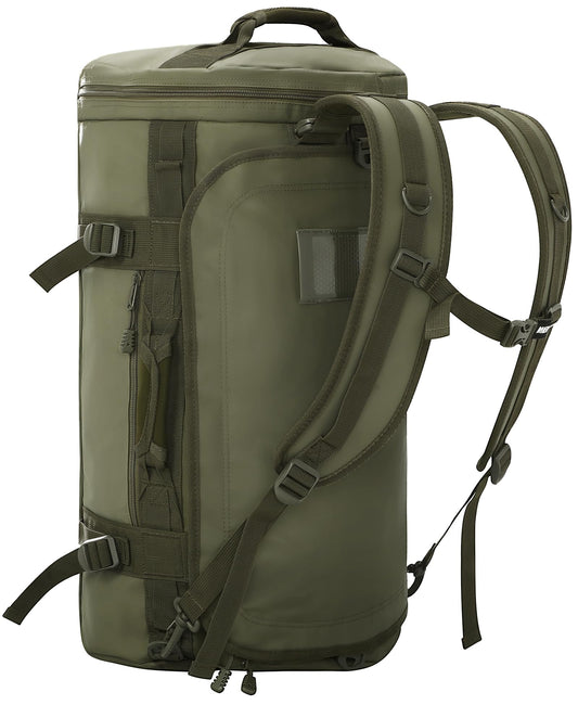 MIER Large Duffel Backpack Sports Gym Bag with Shoe Compartment, Heavy Duty and Water Resistant, Dark Green, 45L