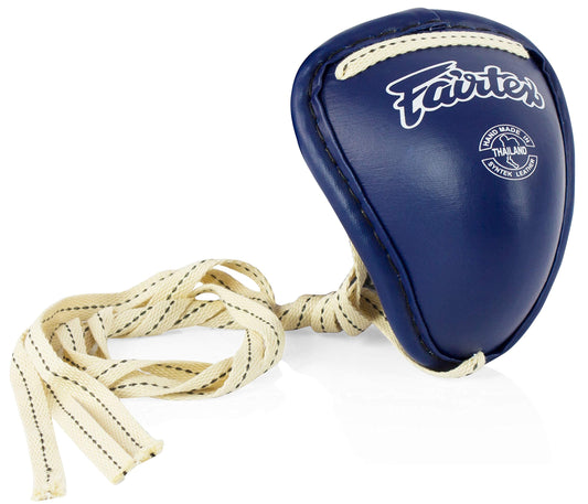 Fairtex Muay Thai GC2 Groin Steep Cup for Combat Sports | Muay Thai & Kickboxing Groin Protection for Men, Youth, & Boys Stainless Steel & Adjustable Fit (XLarge-Blue)