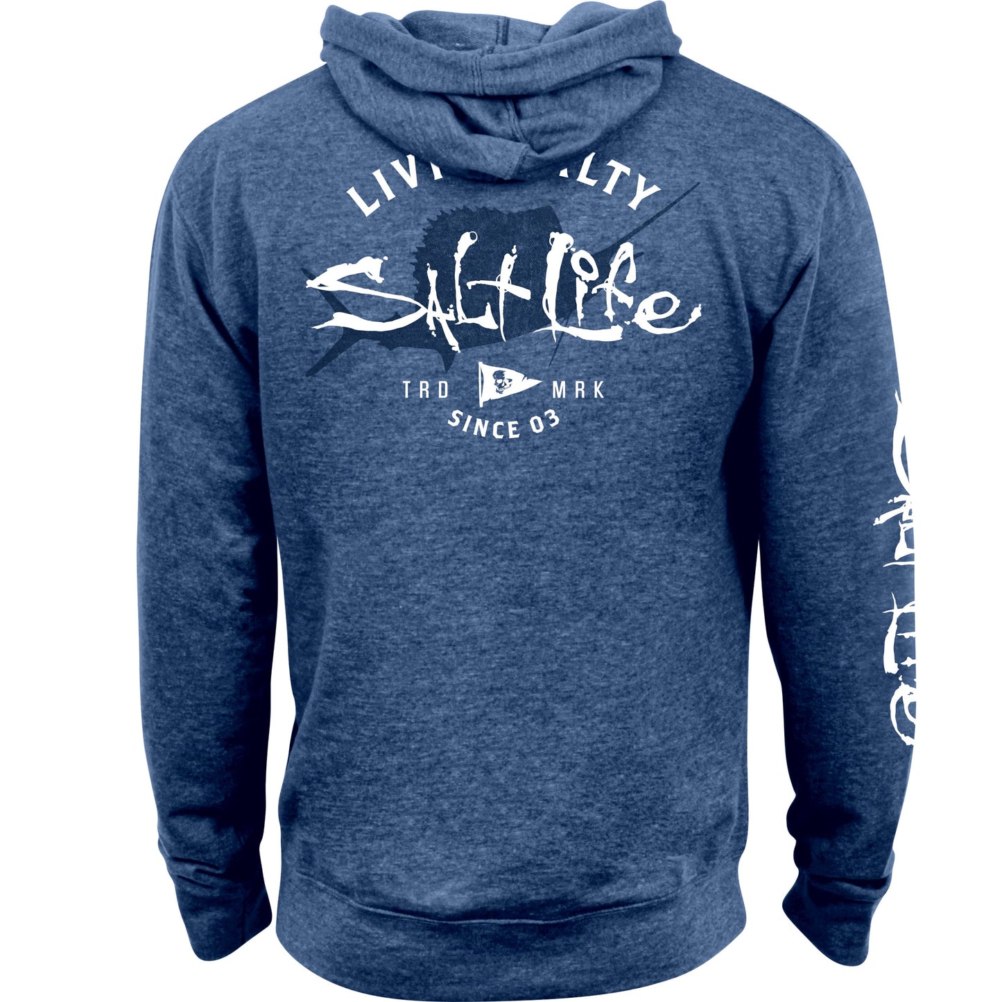 Salt Life Mens Salty Sailin Hoodie, Royal Heather, Small