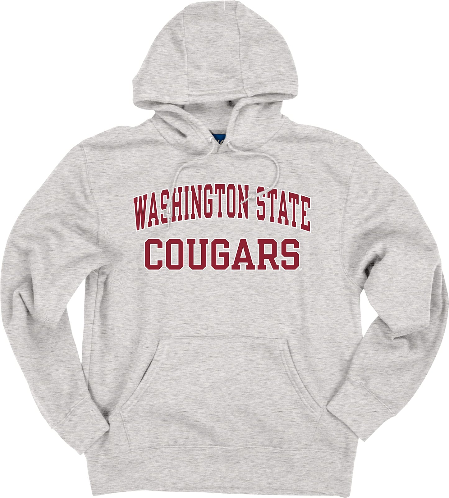 Blue 84 Men's Washington State Cougars Hoodie Arched Grey, Grey, Medium