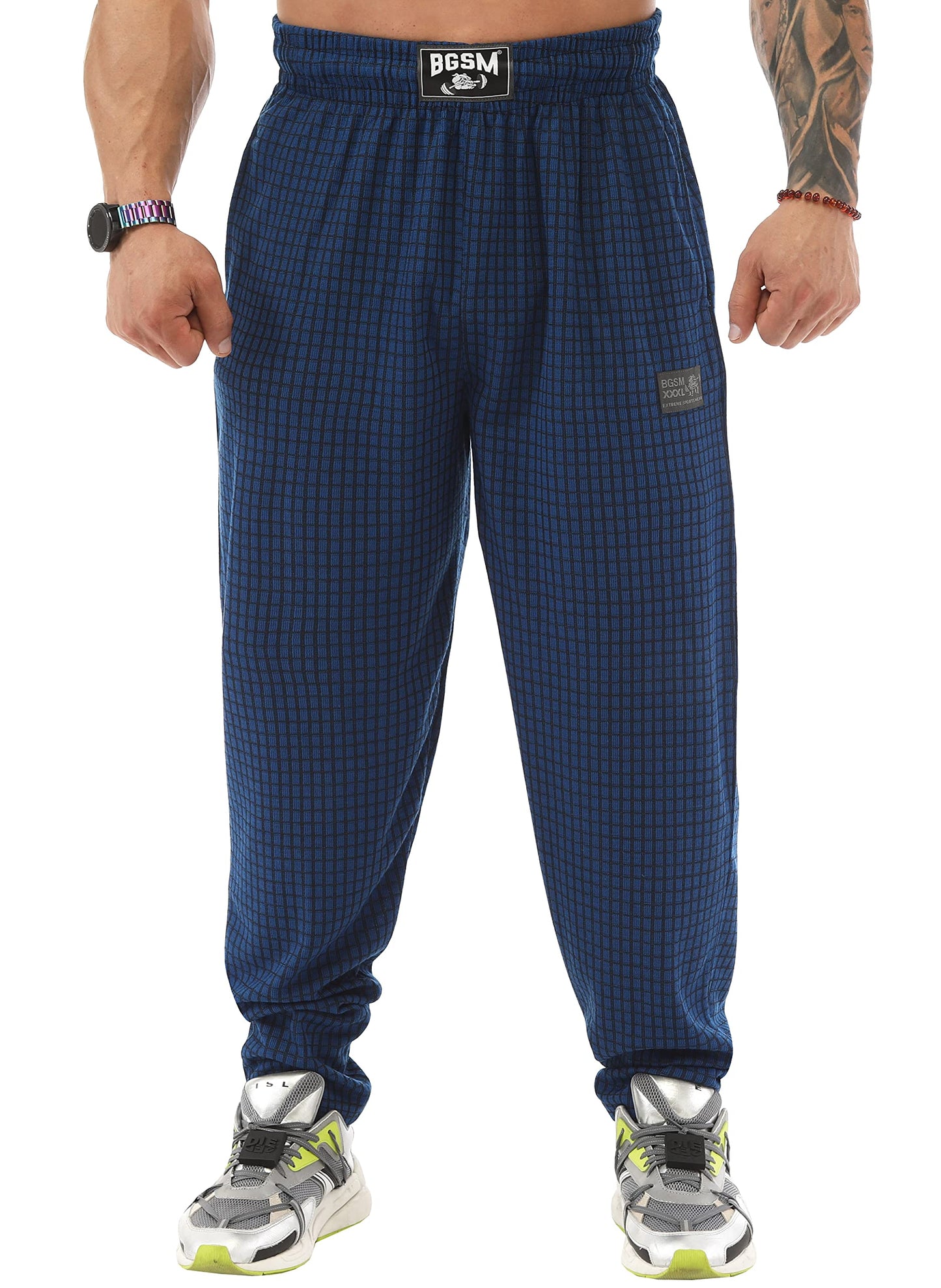 BIG SAM SPORTSWEAR COMPANY Men's Sweatpants with Pockets, Comfort Design Gym Active Pants (M, Blue)