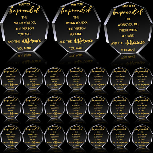 Huquary Employee Appreciation Awards for Coworker Acrylic Thank You Gift Employee of The Month May You Be Proud of The Work You Do Keepsake for Retirement Farewell Motivational