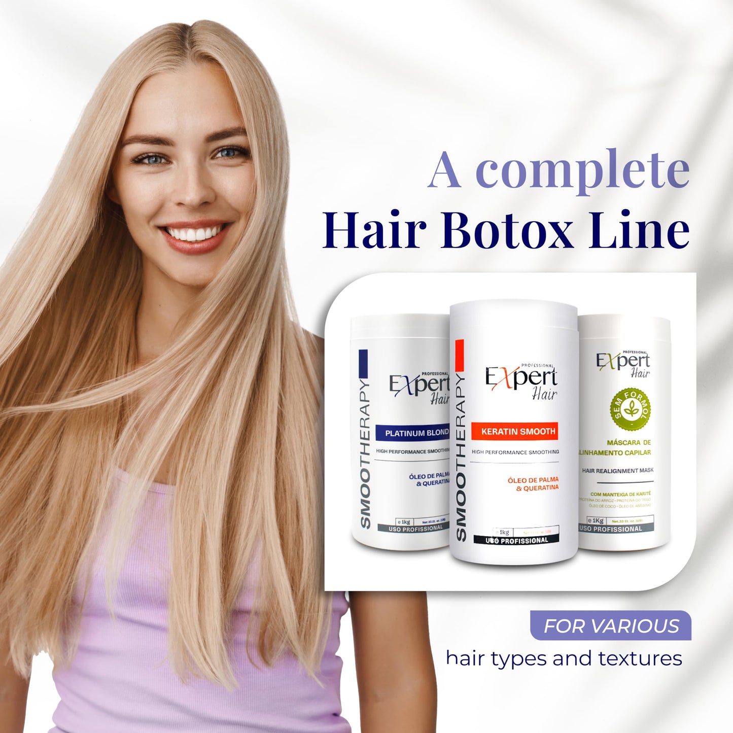 Platinum Blond, Hair Treatment- Straightening, Anti-Frizz, Capilar Para El Cabello- Neutralize yellow tones -Queratina para Alisar el Cabello, Cirugia Capilar para el Cabello (1kg/35.3 oz)