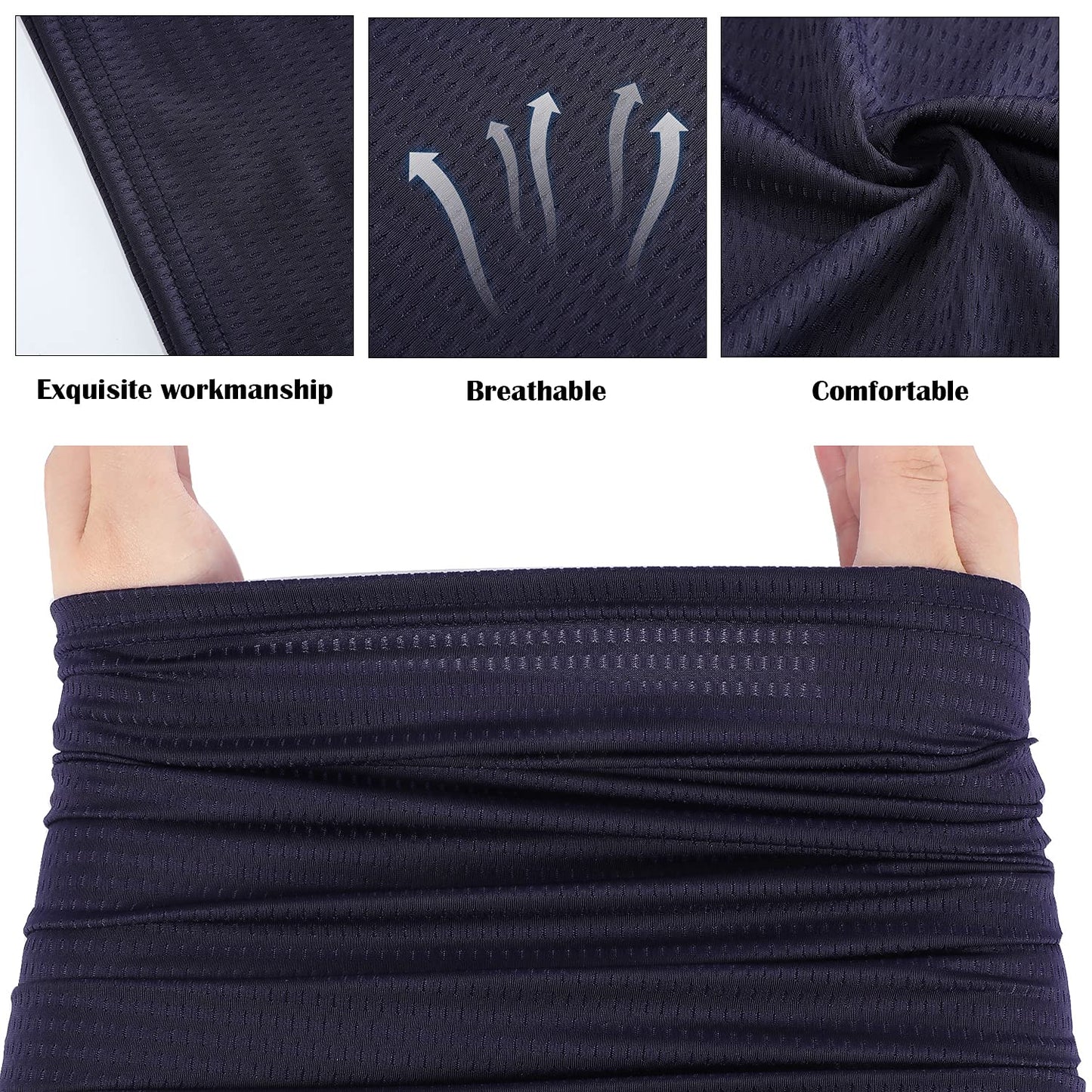 Geyoga 6 Pieces Winter Face Mask for Men Ski Mask Neck Gaiters Scarf Face Covering Balaclava Fishing Cycling Running Windproof Bandana (Classic Colors)