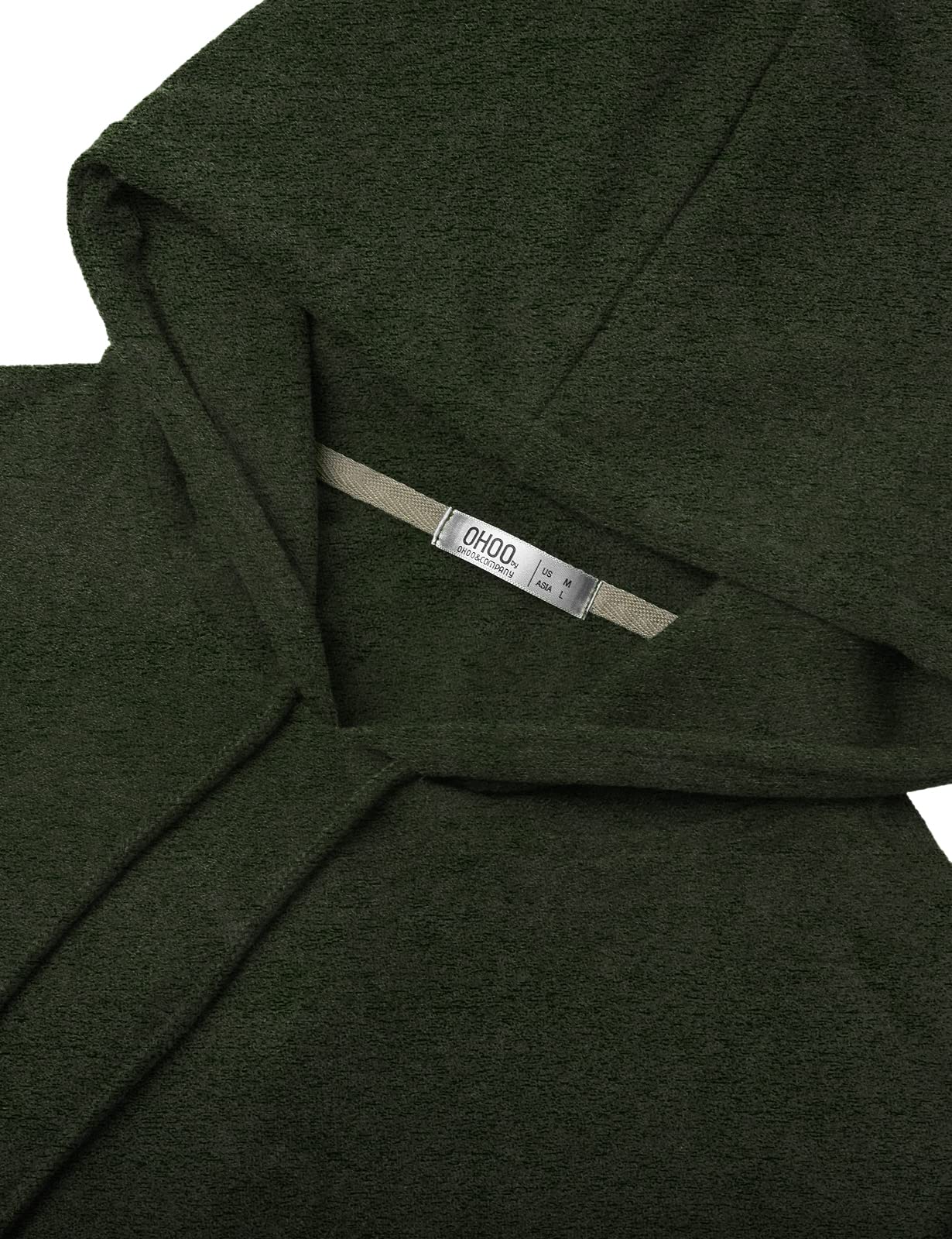 Ohoo Men's Hooded Poncho Cape Cloak Fashion Hoodie Pullover with Pockets / DCF702-KHAKI-2XL