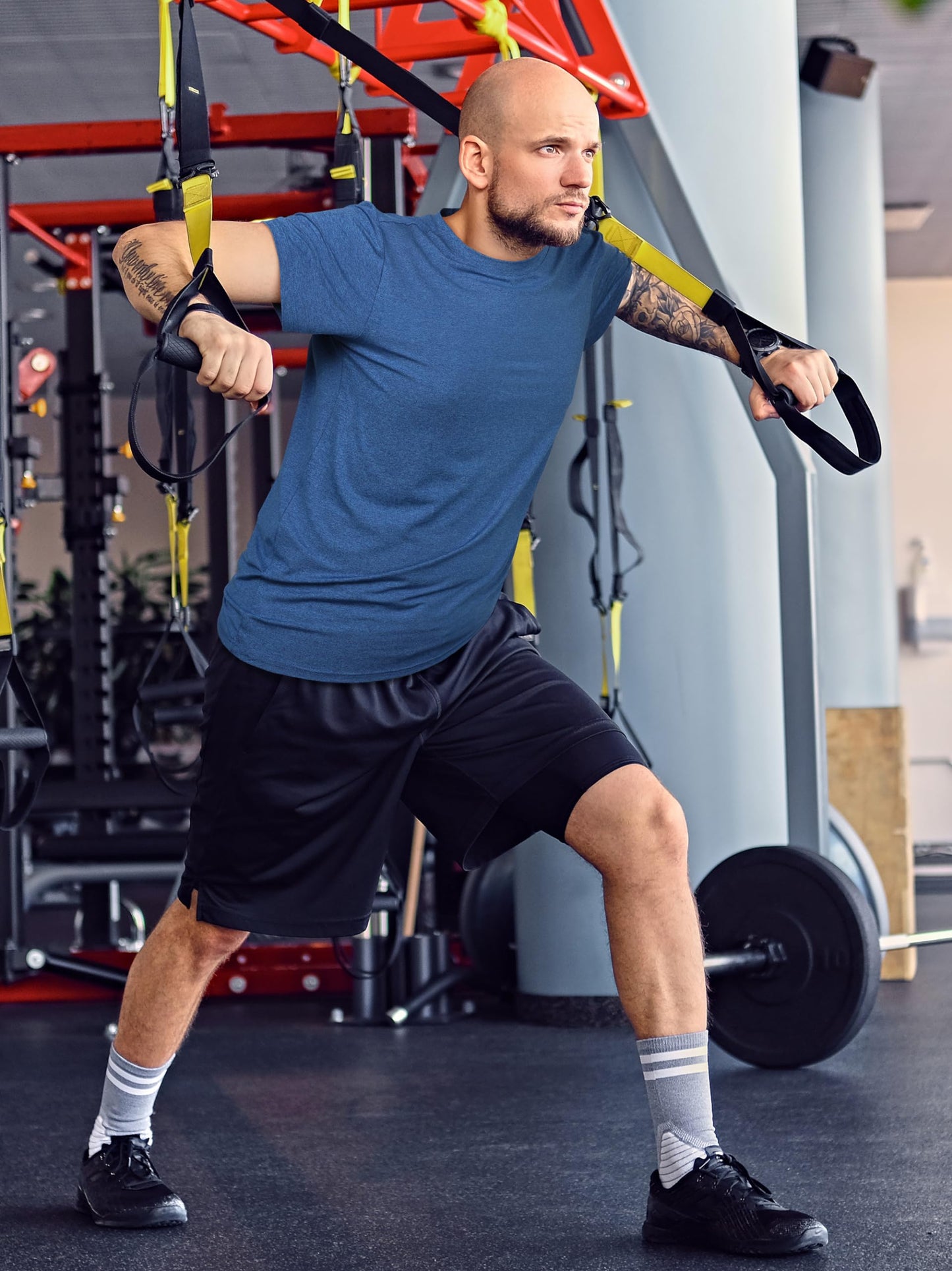 URATOT Men's Workout Shirts Short Sleeve Dry Fit Crew Neck Athletic T-Shirts Running Gym Active Lightweight Tee Top