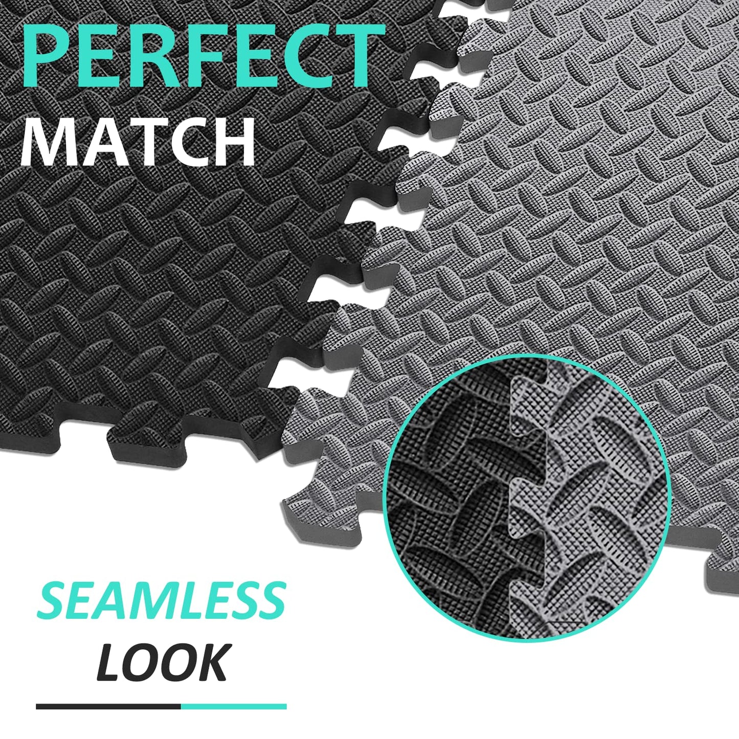 Puzzle Exercise Mat with 24 Tiles Interlocking Foam Mats, EVA Foam Floor Tiles, Protective Flooring Mats Interlocking for Gym Equipment and Cushion for Workouts