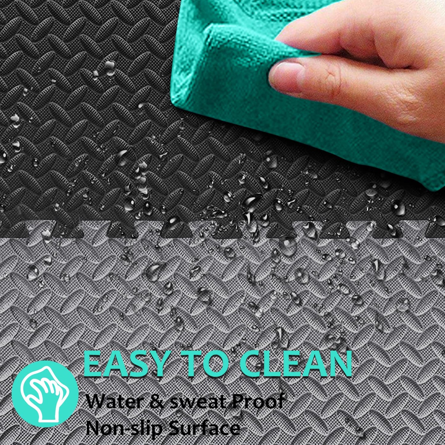 Puzzle Exercise Mat with 24 Tiles Interlocking Foam Mats, EVA Foam Floor Tiles, Protective Flooring Mats Interlocking for Gym Equipment and Cushion for Workouts