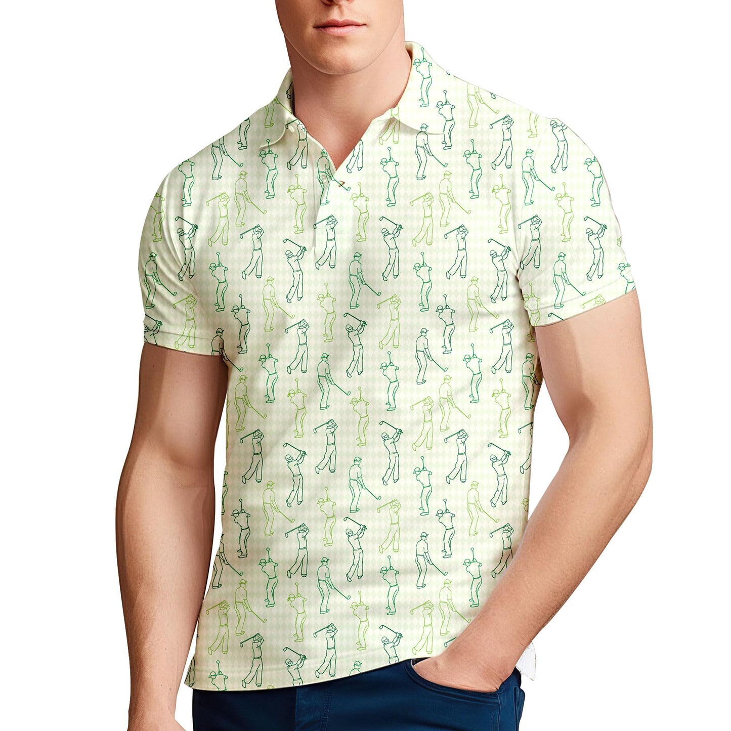 Mens 70s Golf Shirts for Men,Funny Golf Shirts for Men Short Sleeve,Mens 70s Shirt 70s Outfits for Men