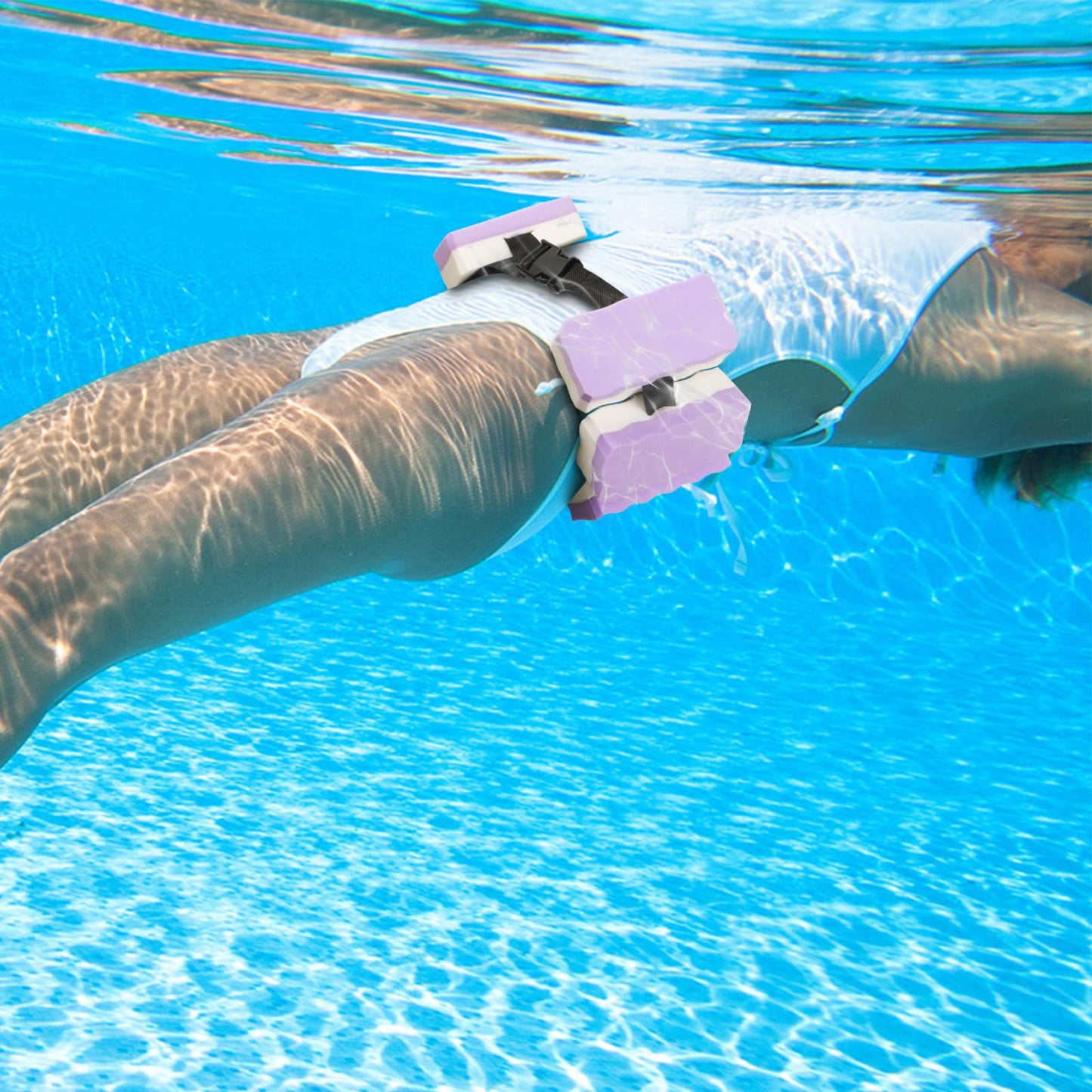 UNAOIWN Water Dumbbell Set for Aquatic Aerobics Exercise, Water Weights Equipment, Training Aid for Aquatic Fitness, Water Workout Fitness Tool (Pull buoy version-Purple)