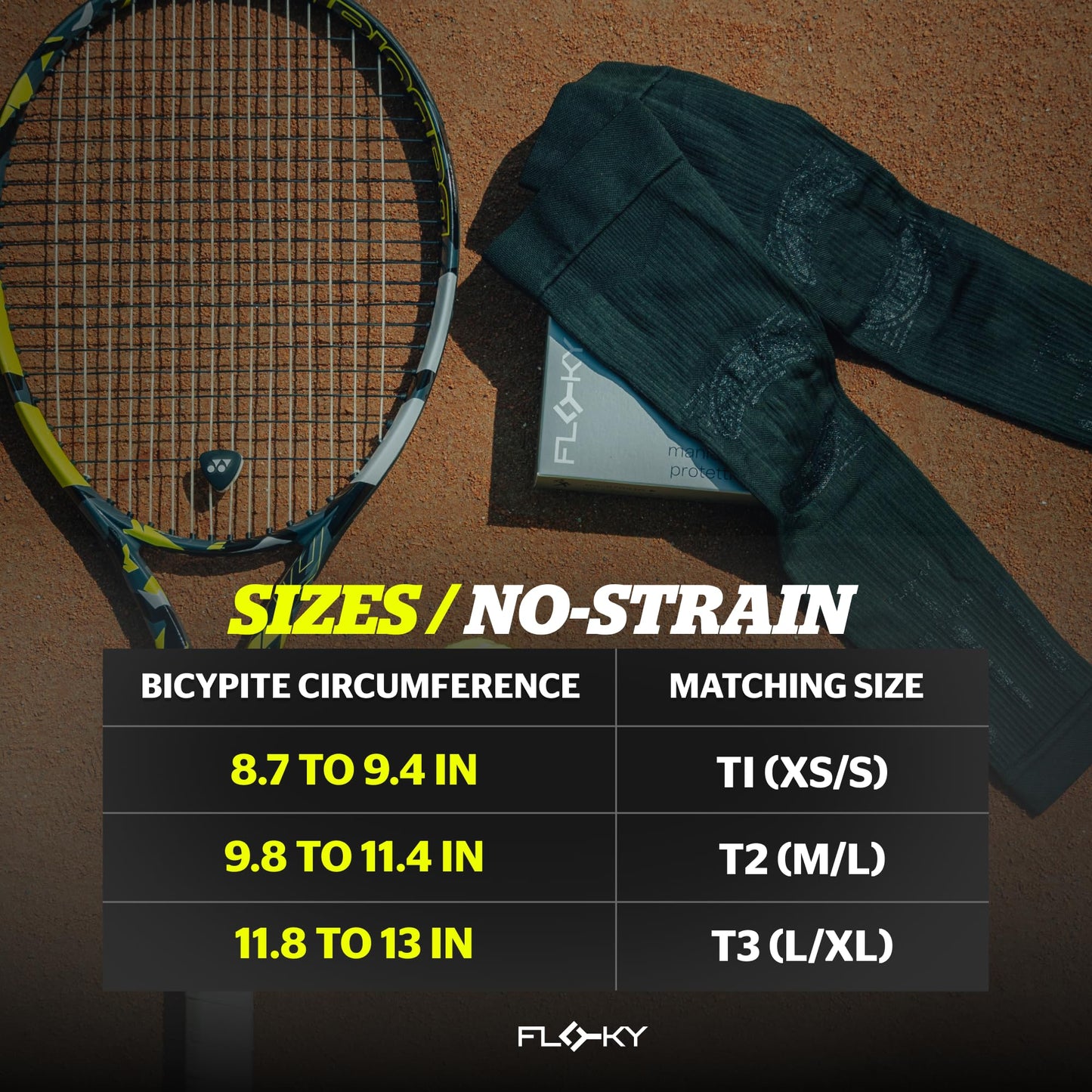 Storelli No Strain Sleeve by Floky, Biomechanical Sleeves, Improve Performance, Protect Against Injuries, Speed Up Recovery, Compression Sleeves, Volleyball, Basketball, Baseball, Unisex, Black, Large