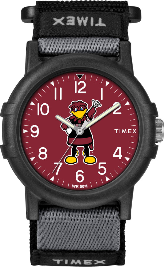 Timex Tribute Unisex Collegiate Recruit 38mm Watch - South Carolina Gamecocks Black Fabric Strap