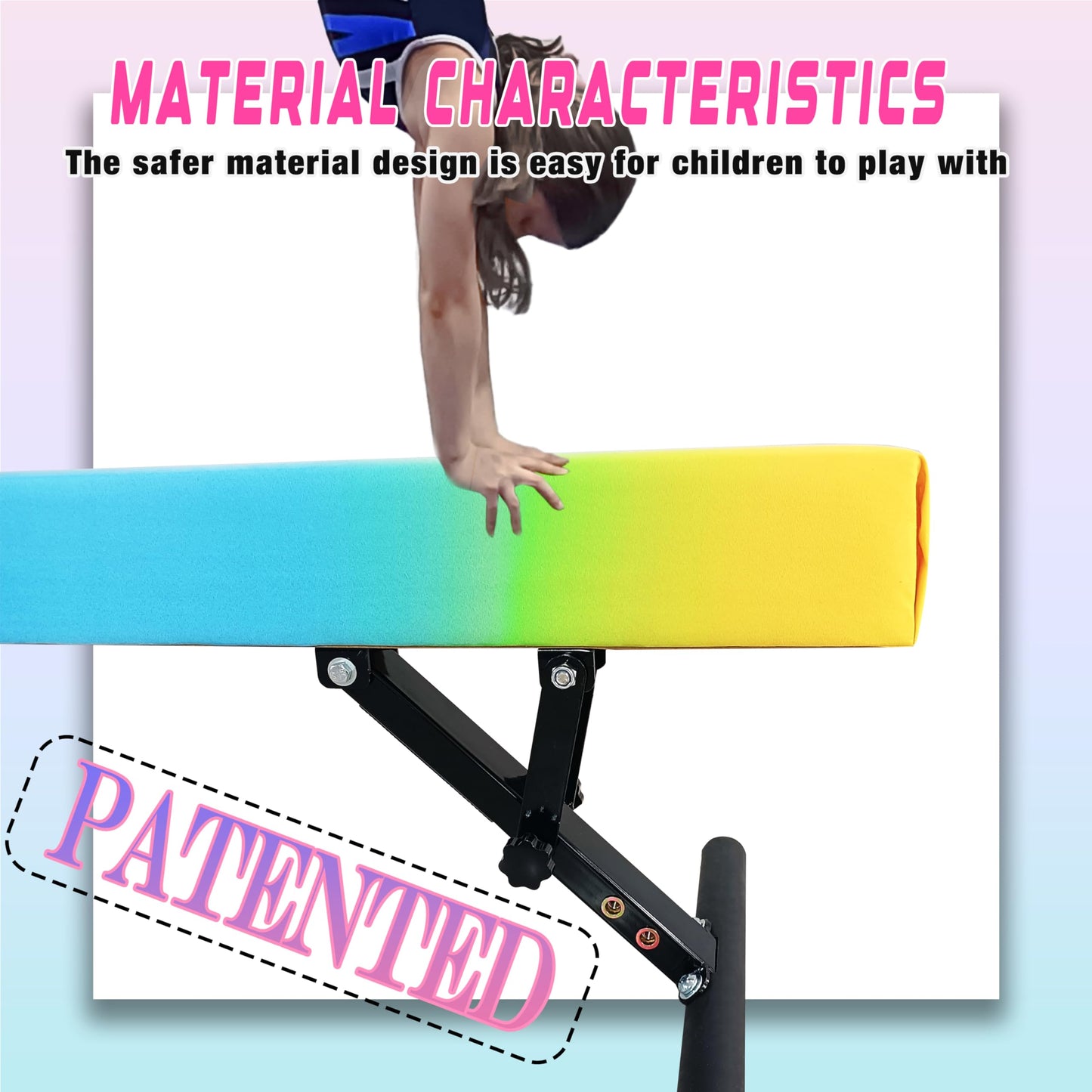 Seliyoo Adjustable Balance Beam,8FT gymnasitcs Beam, Balance Beam for Kids Ages 3-20,high and Lower Floor Beam,Gym Equipment for All Skills Practice at Home