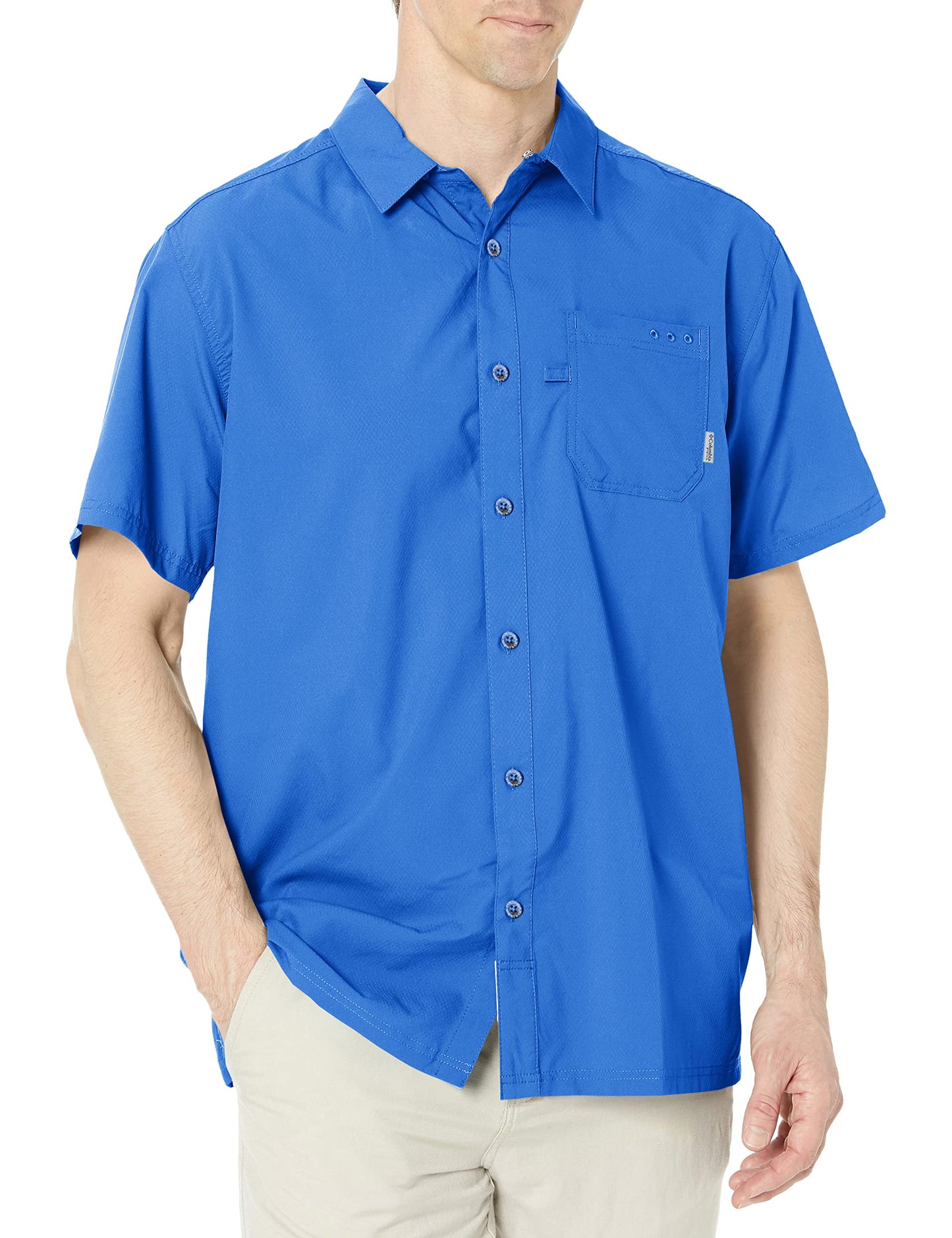 Columbia Men's Big and Tall Slack Tide Camp Shirt, Vivid Blue, 3X