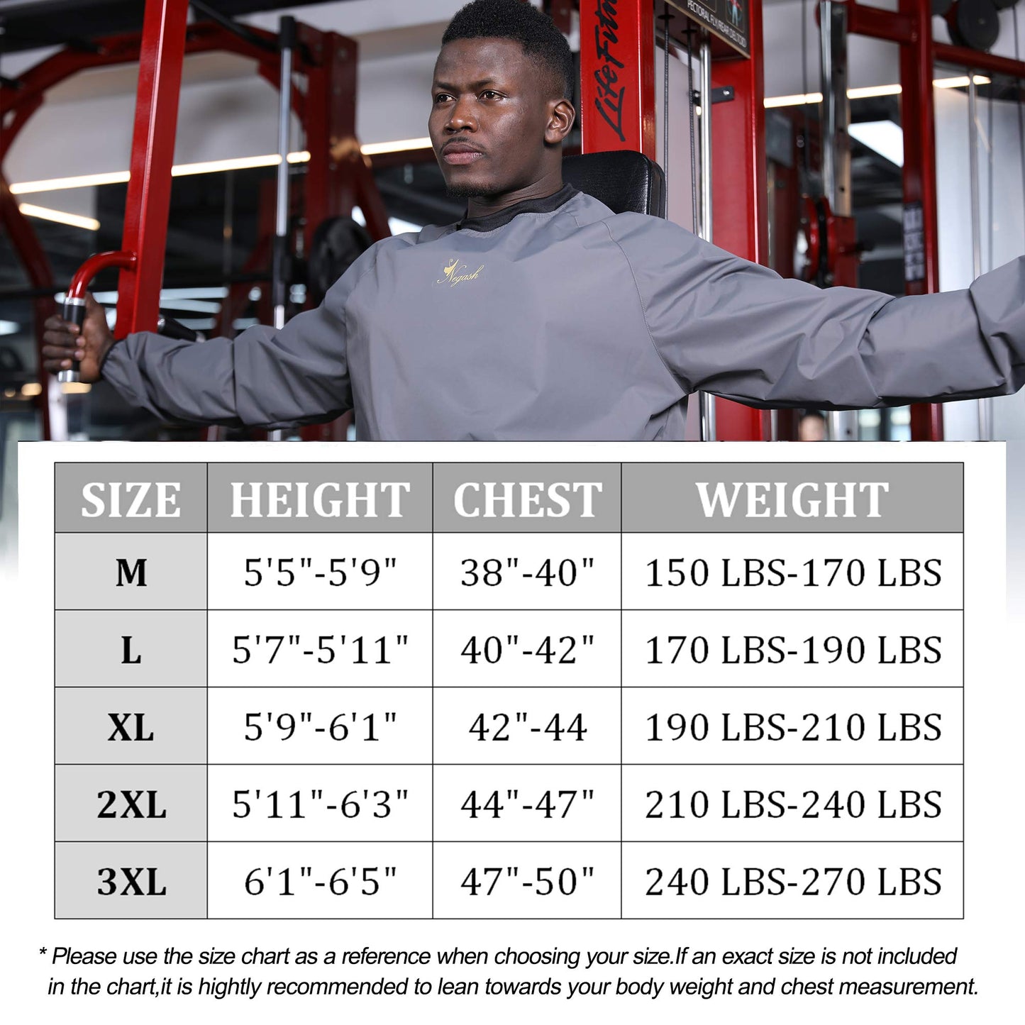 Negash Sauna Suit for Men Anti Torn Sweat Sauna Suit Lightweight Waterproof Men Sauna Suit for Boxing Exercise Fitness