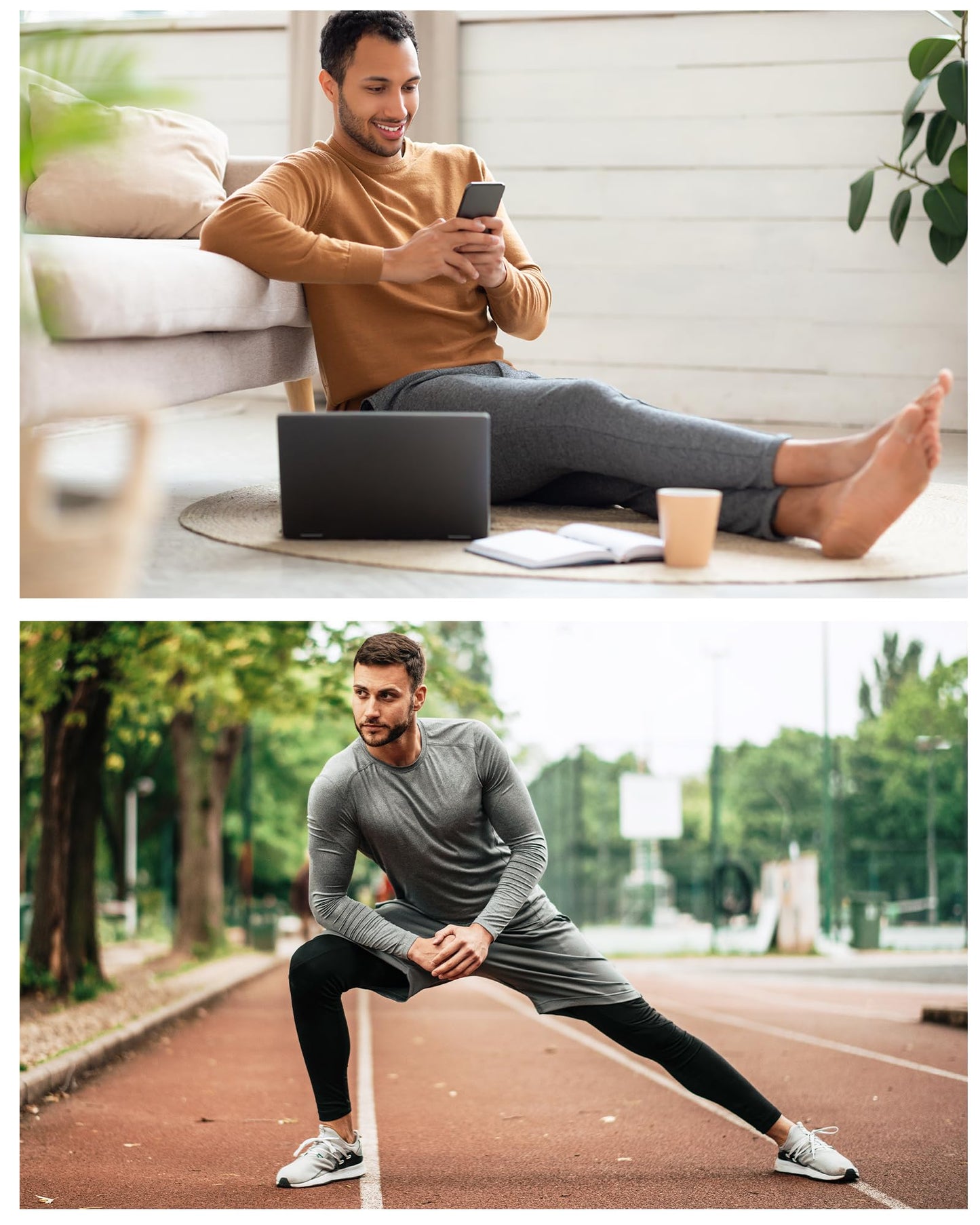 Runhit Long Johns for Men Thermal Pants with Fly Long Thermal Underwear Winter Cold Weather Fleece Thermal Bottoms, Black, Large