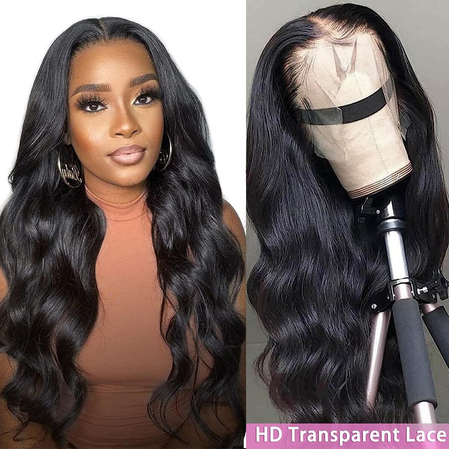 28 Inch Full Lace Front Wigs Human Hair Body Wave HD Lace Frontal Wig 180% Density Glueless Human Hair Wigs for Black Women 13x4 Lace Front Wigs Human Hair Pre Plucked Body Wave Wig Human Hair