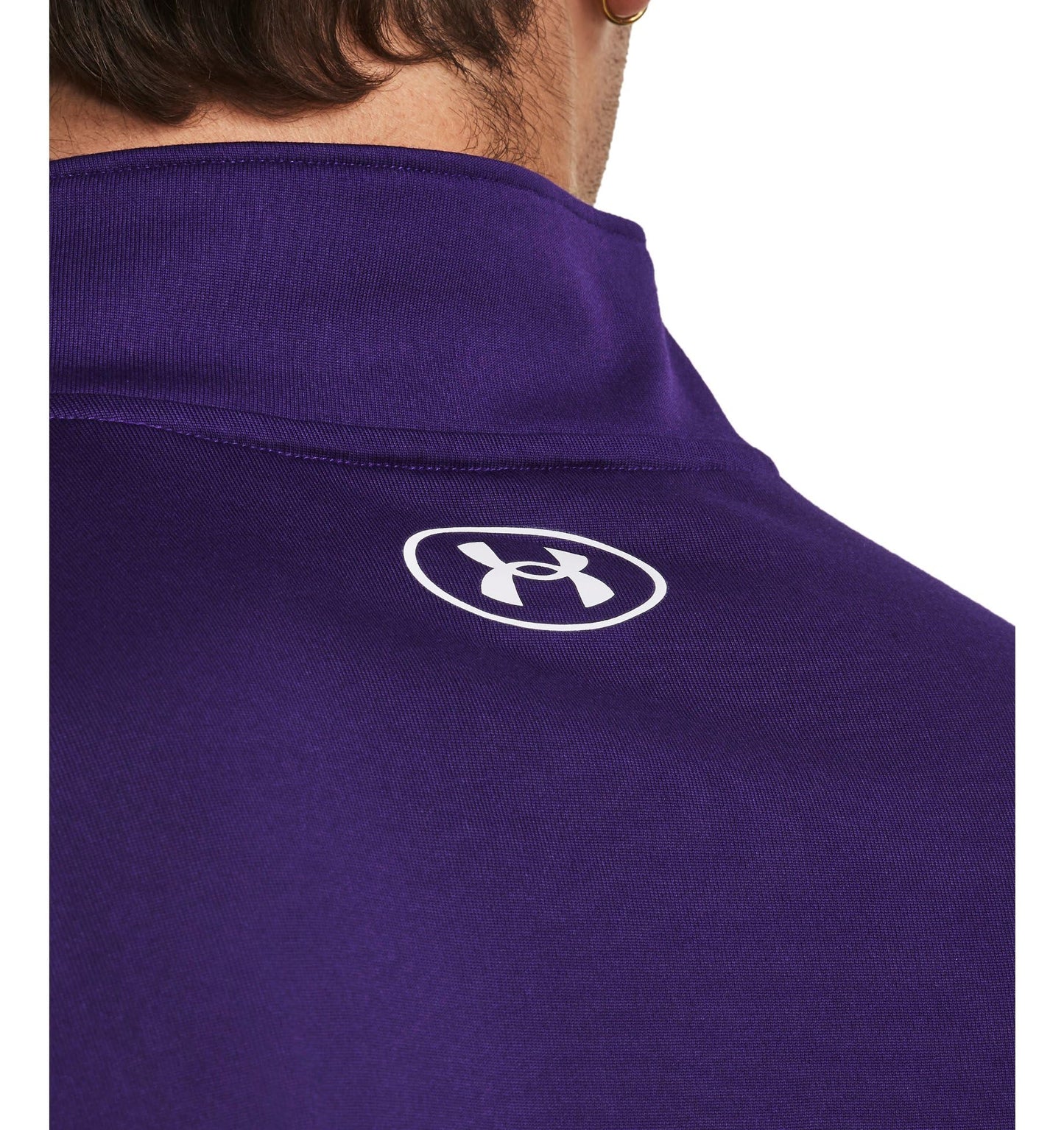 Under Armour Team Tech Mens Long Sleeve Quarter Zip 2XL Purple-White