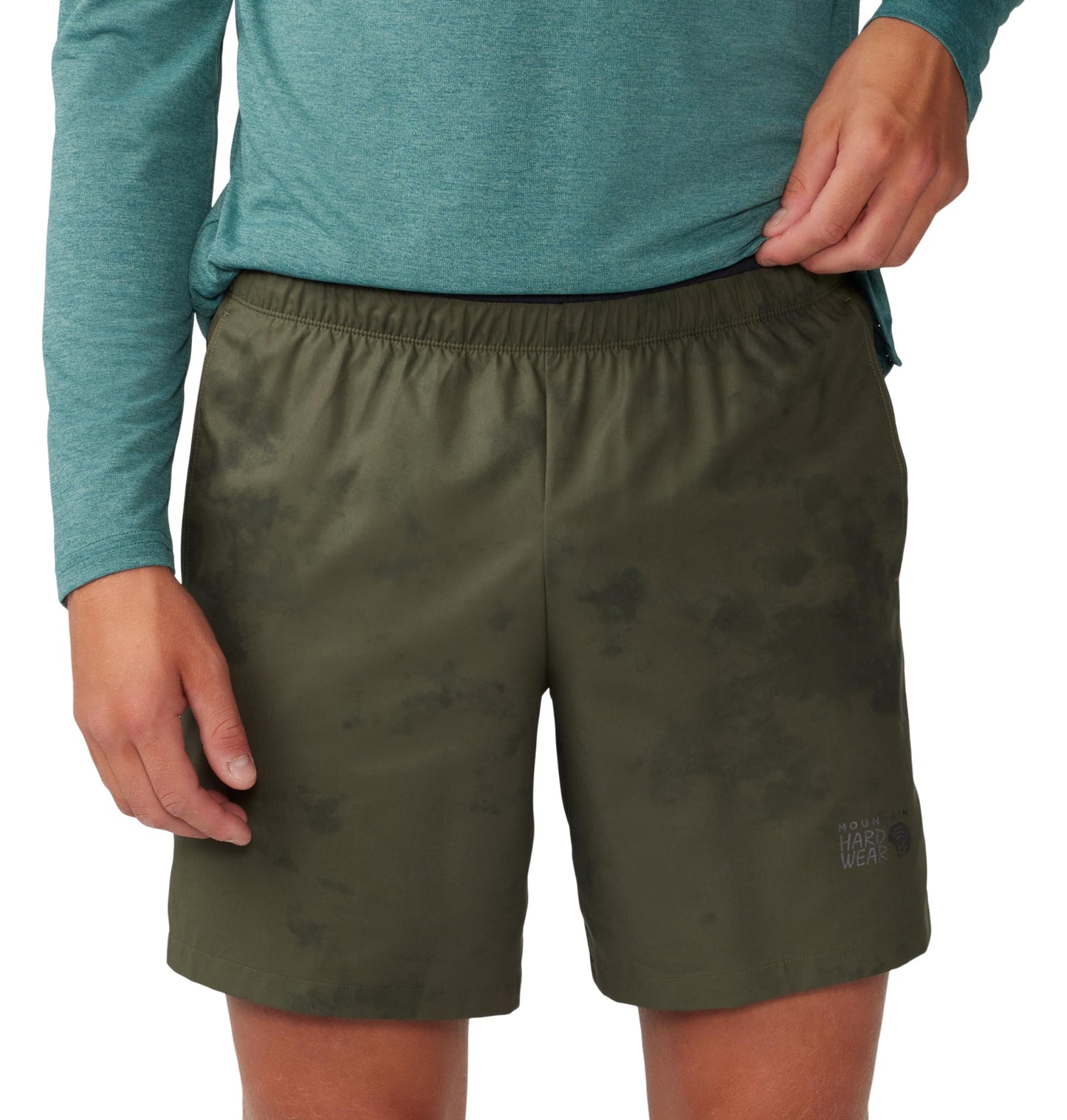Mountain Hardwear Men's Standard Shade Lite Short, Dark Pine Nebula Print, XX-Large Long