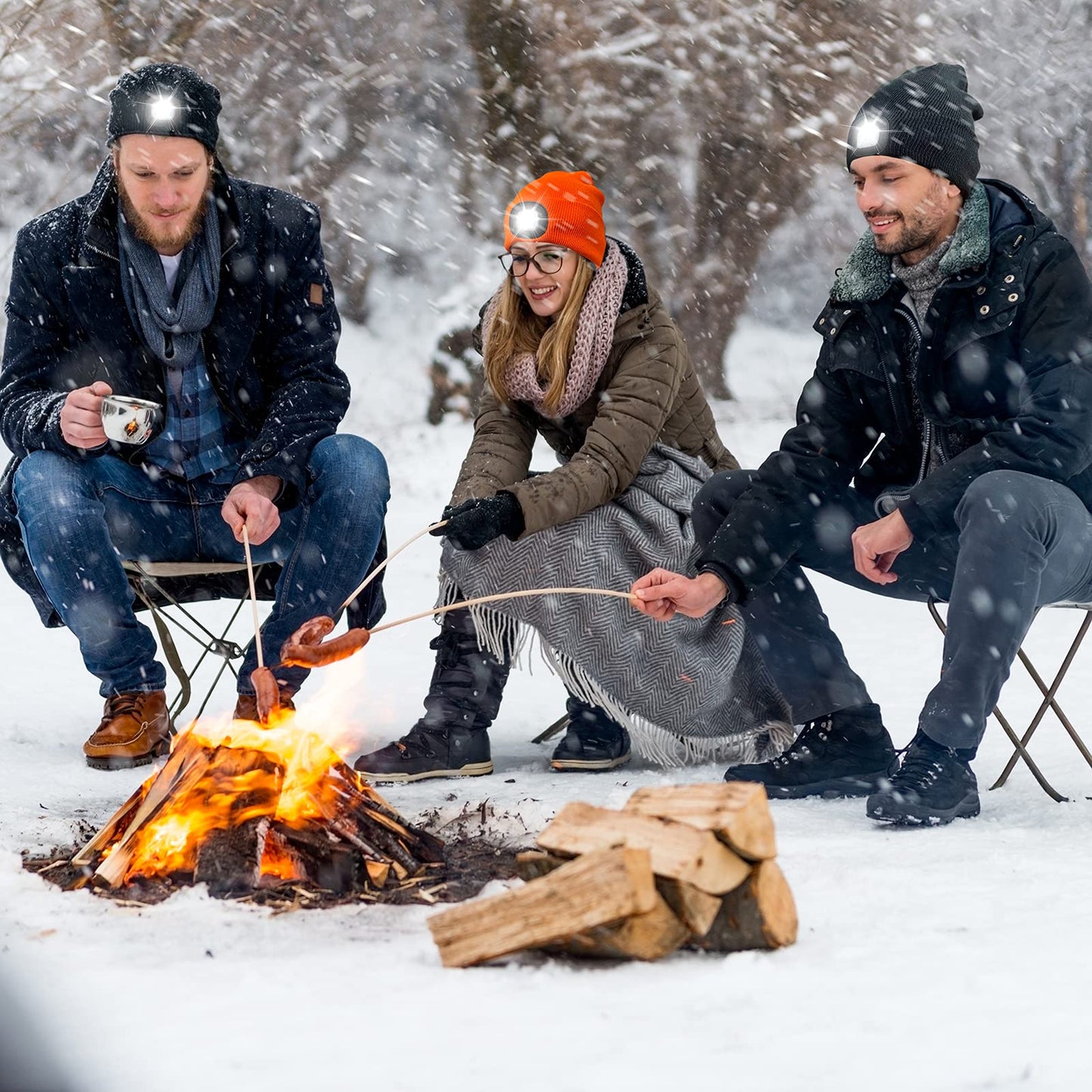 Ocatoma Gifts for Men,LED Unisex Beanie Warm Hat with Light Gift Idea for Dad,Father,Boyfriend,Mechanic,Stocking Stuffers Black