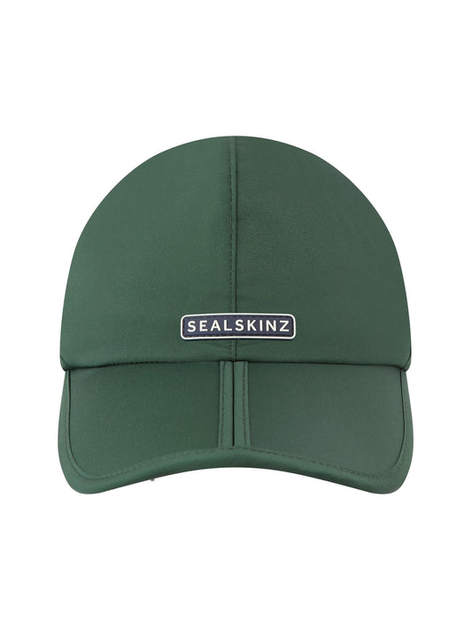 SEALSKINZ Unisex Salle Logo Waterproof Fold Cap, Green, One Size