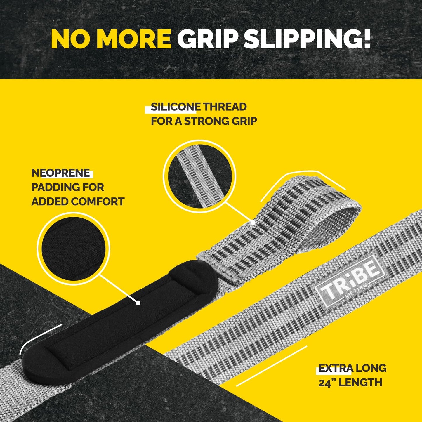 Heavy Duty Wrist Wraps and Lifting Straps - 21" Wrist Wraps for Weightlifting Men and 24" Wrist Straps for Weightlifting with Silicone Grip and Padding - Weight Lifting Wrist Wraps and Gym Straps