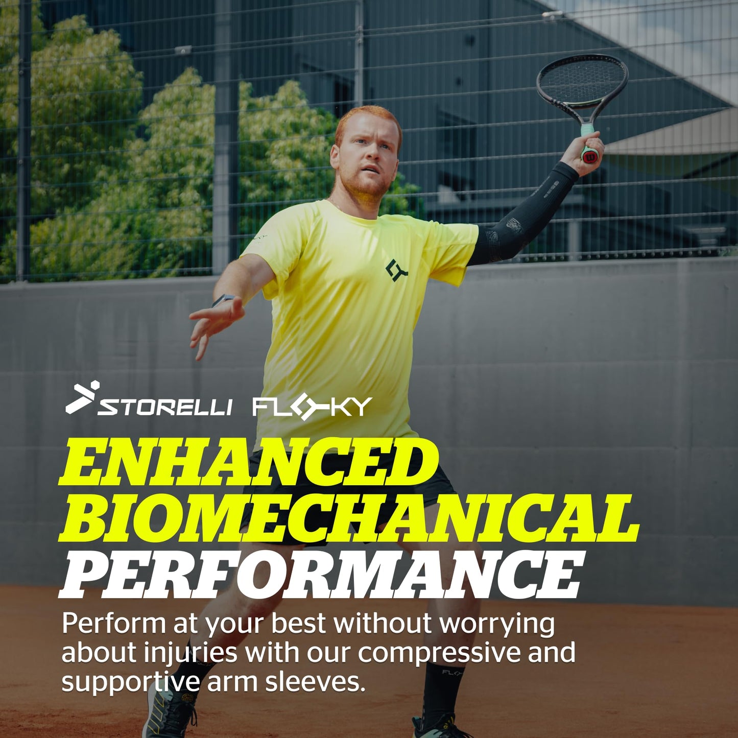 Storelli No Strain Sleeve by Floky, Biomechanical Sleeves, Improve Performance, Protect Against Injuries, Speed Up Recovery, Compression Sleeves, Volleyball, Basketball, Baseball, Unisex, Black, Large