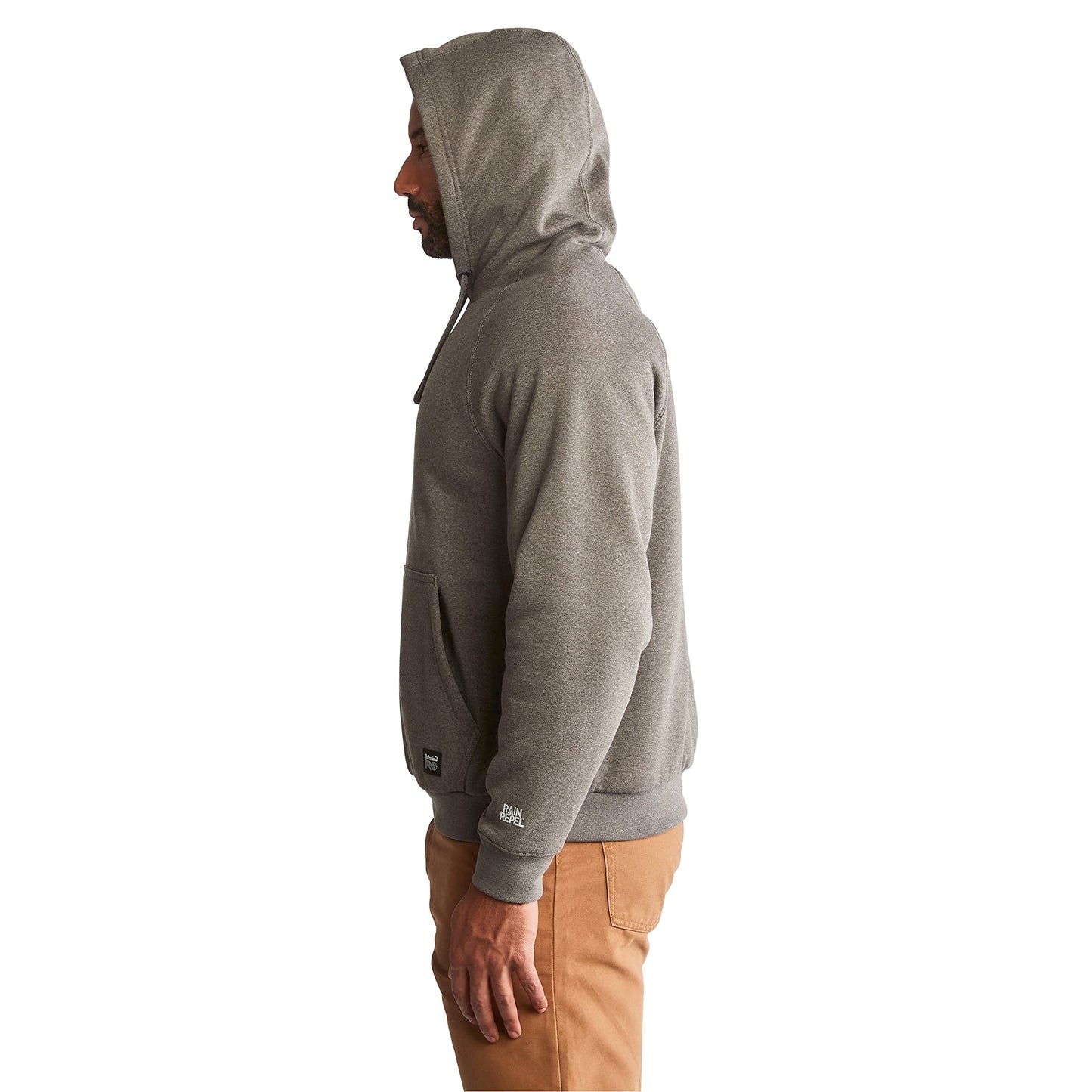 Timberland PRO Men's Standard Honcho Sport Double Duty Pullover Hooded Sweatshirt, Dark Charcoal Heather-White, L