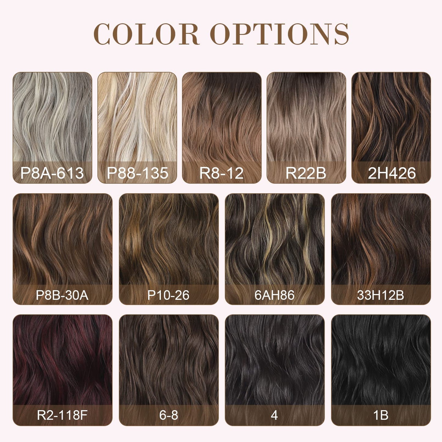 REECHO Hair Extensions, 4PCS Clip in Hair Extensions HE001 Natural Soft Synthetic Hairpieces for Women (20 Inch-200 Gram (Pack of 4), Dark Blonde with Light Blonde Highlights)