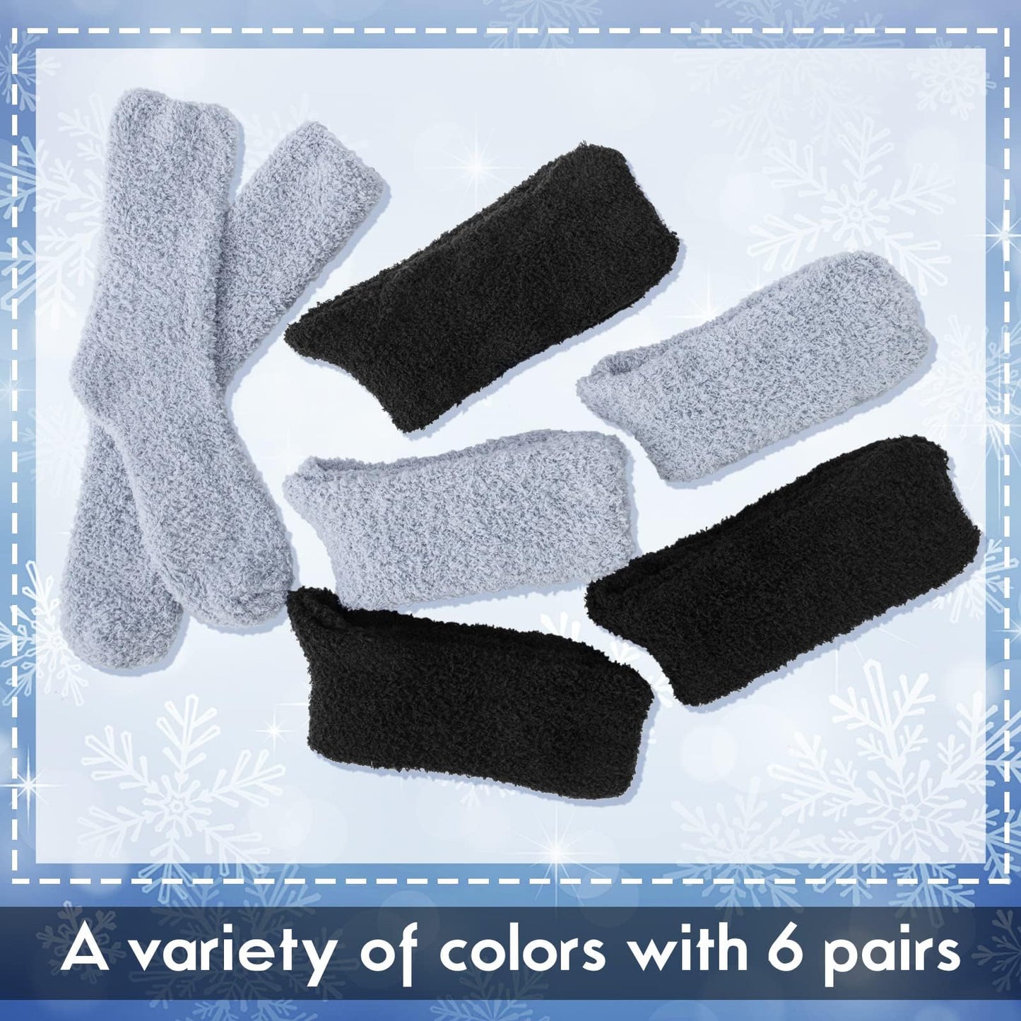 YSense Mens Fuzzy Socks Cozy Slipper Fluffy Socks Winter Warm Thick Soft Cabin Stocking Comfy Sleep Fleece Socks Men